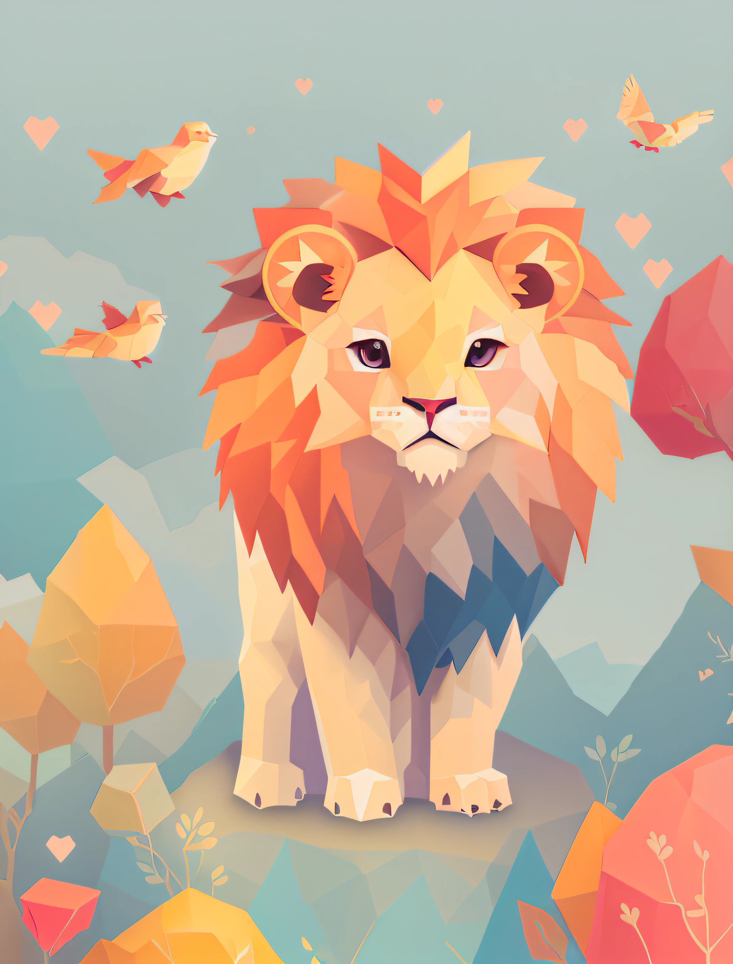 Ironman stood on a rock surrounded by trees, Lovely ironman, Cute detailed digital art, low polygons illustration, adorable digital art, low poly vector illustration, low-poly digital art, super detailed color lowpoly art, lovely digital painting, jen bartel, low poly art, 2 d low polygon art, low polygon effect