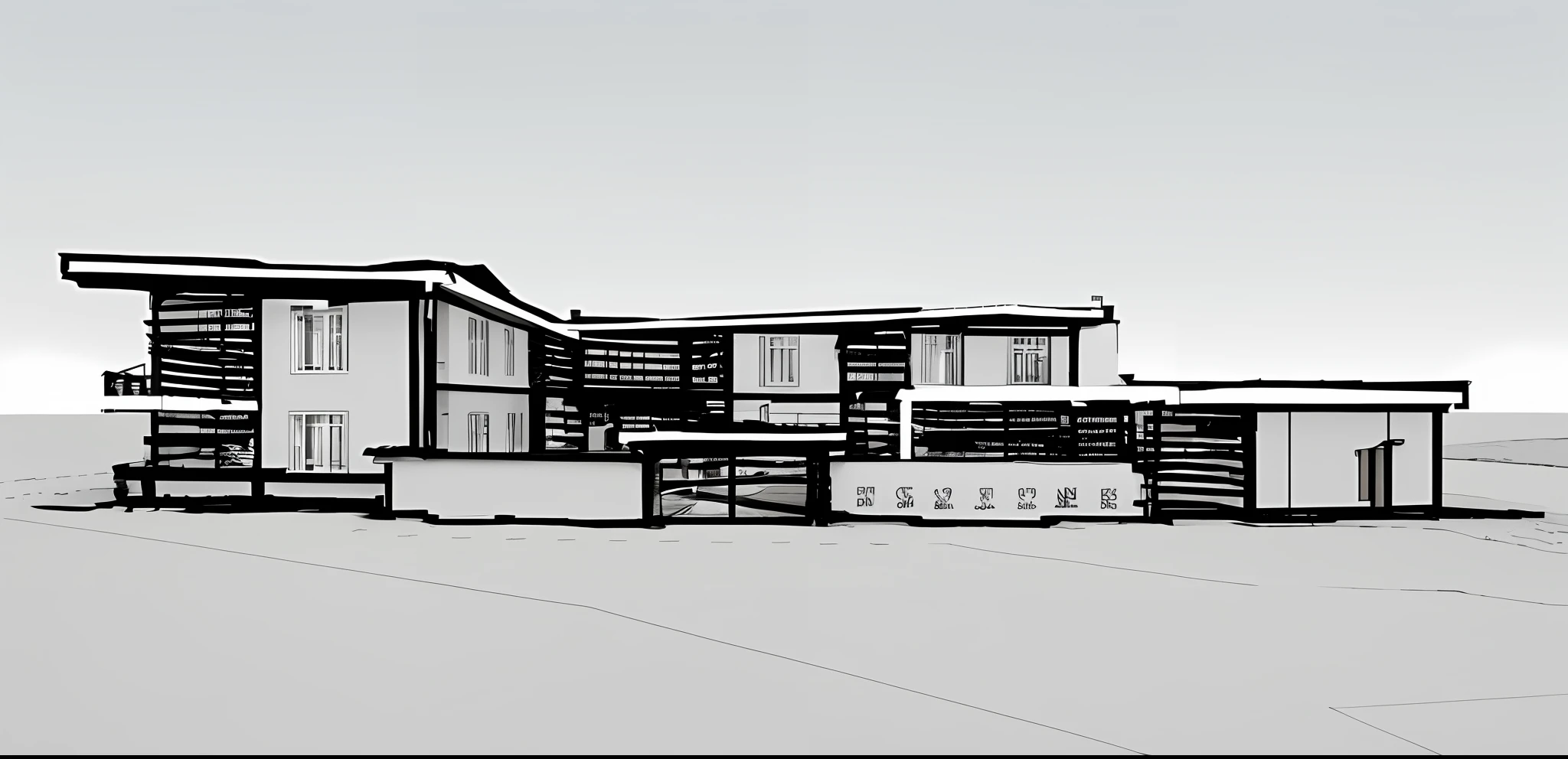 wide establishing shot,architectural render, conceptual rendering,A digital rendering, mid view, Front view,building rendering