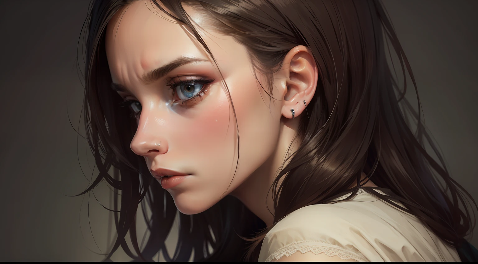 pensive woman