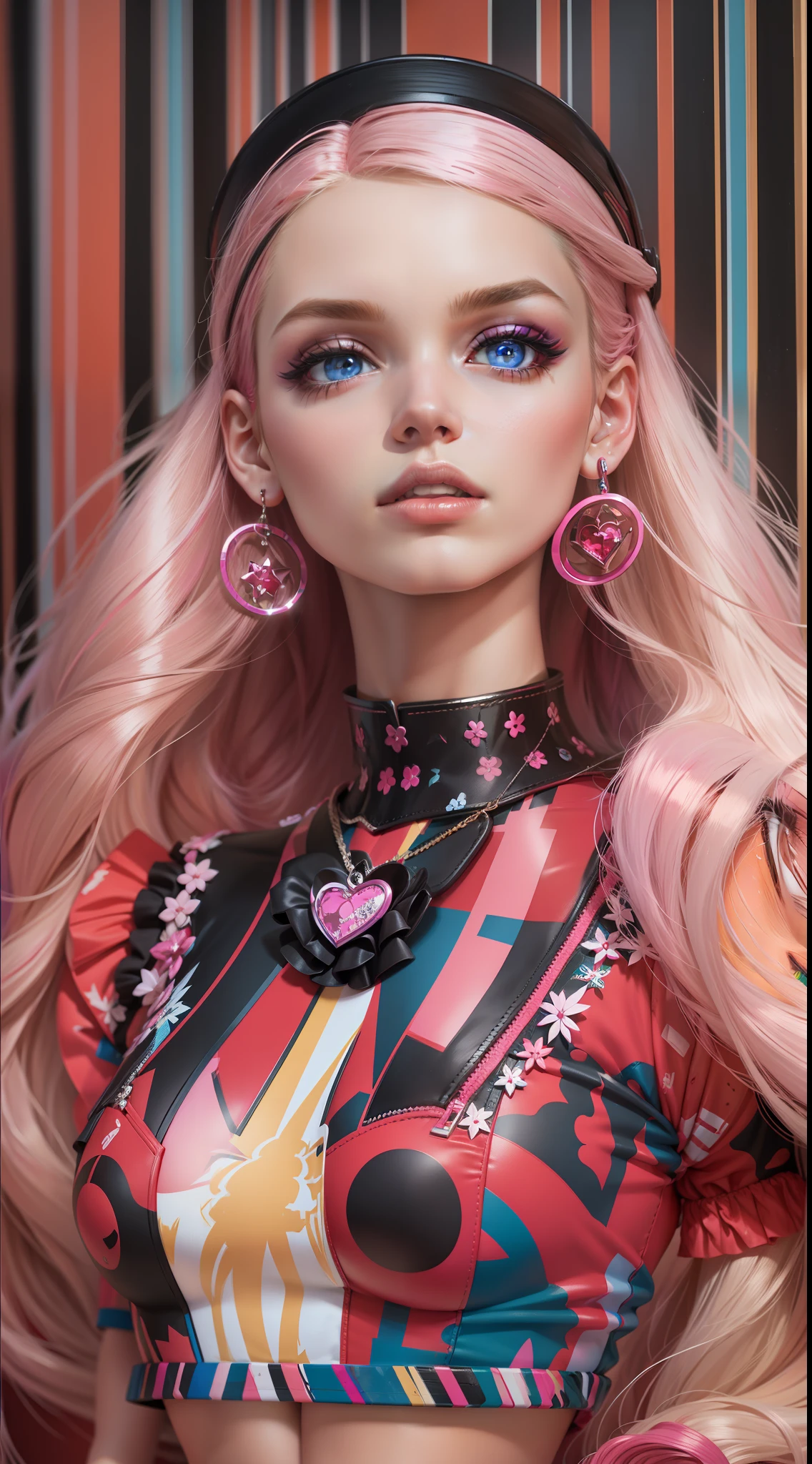 masterpiece featuring the iconic Barbie in Midnight Red, highlighting vivid and complex colors