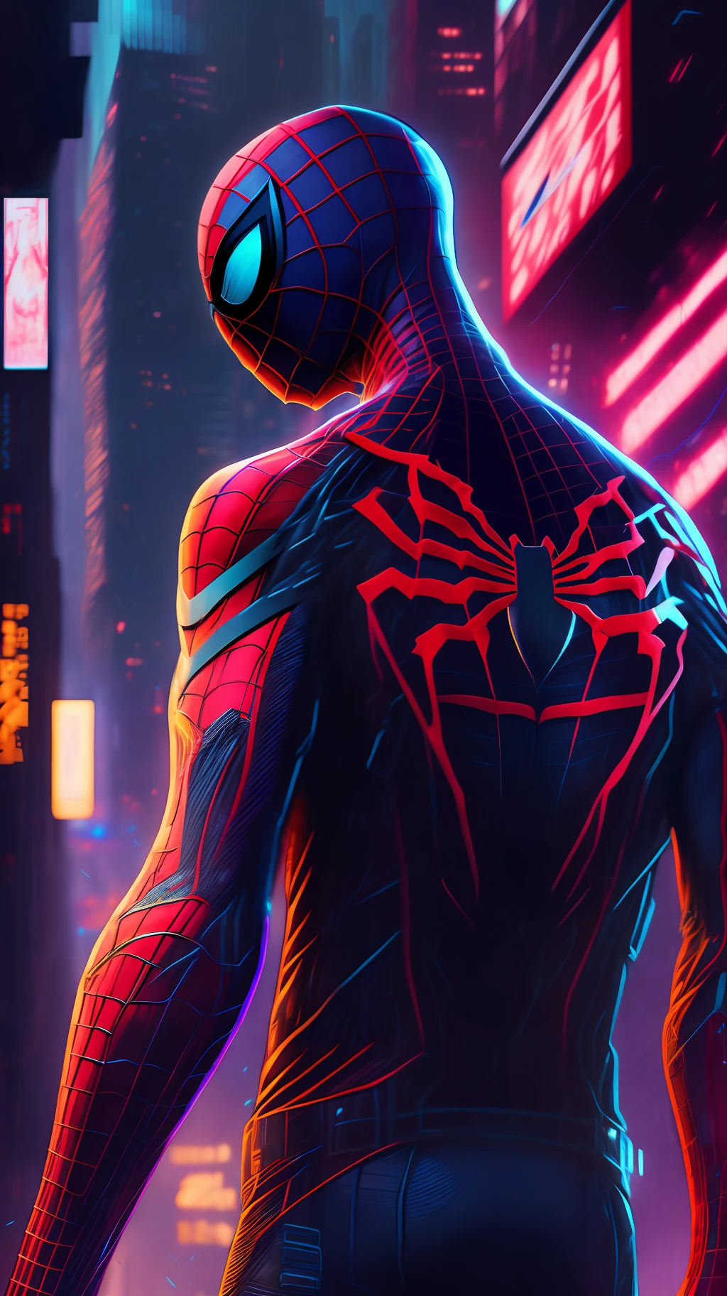 Spider-Man, Cyberpunk, 8k.