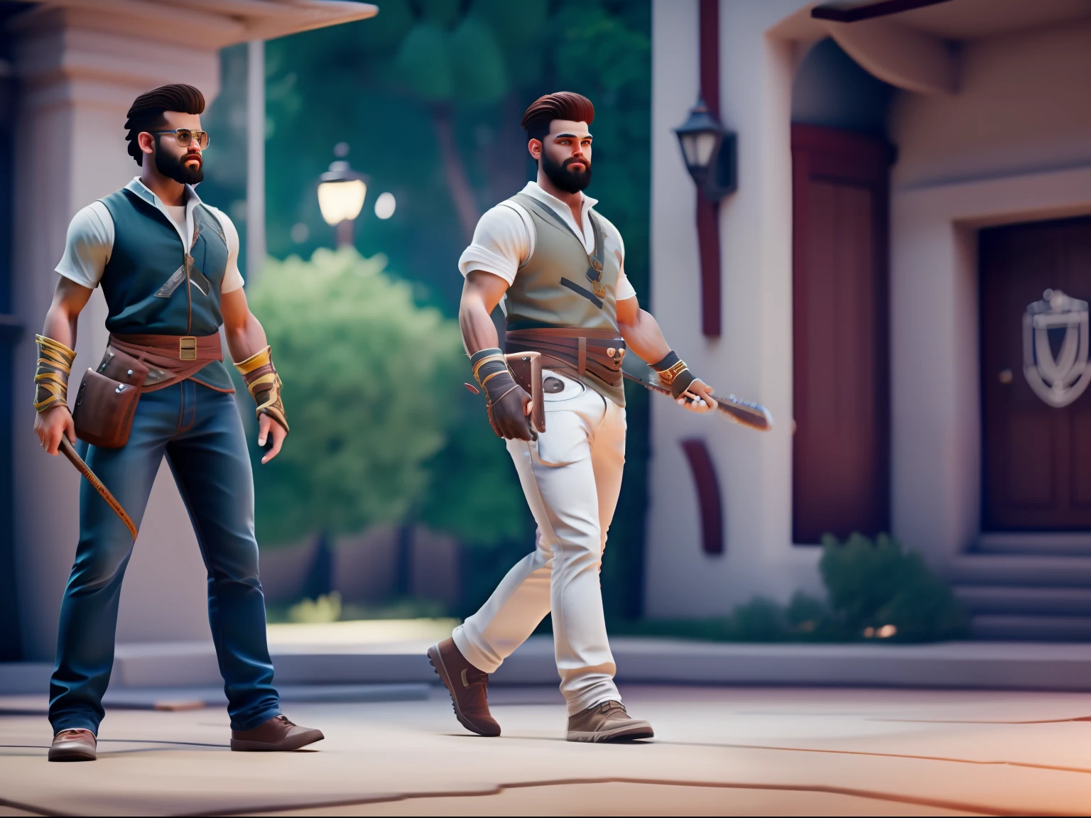 (High quality masterpiece men's fully equipped CG Unity 8K game CG majestic stance)
