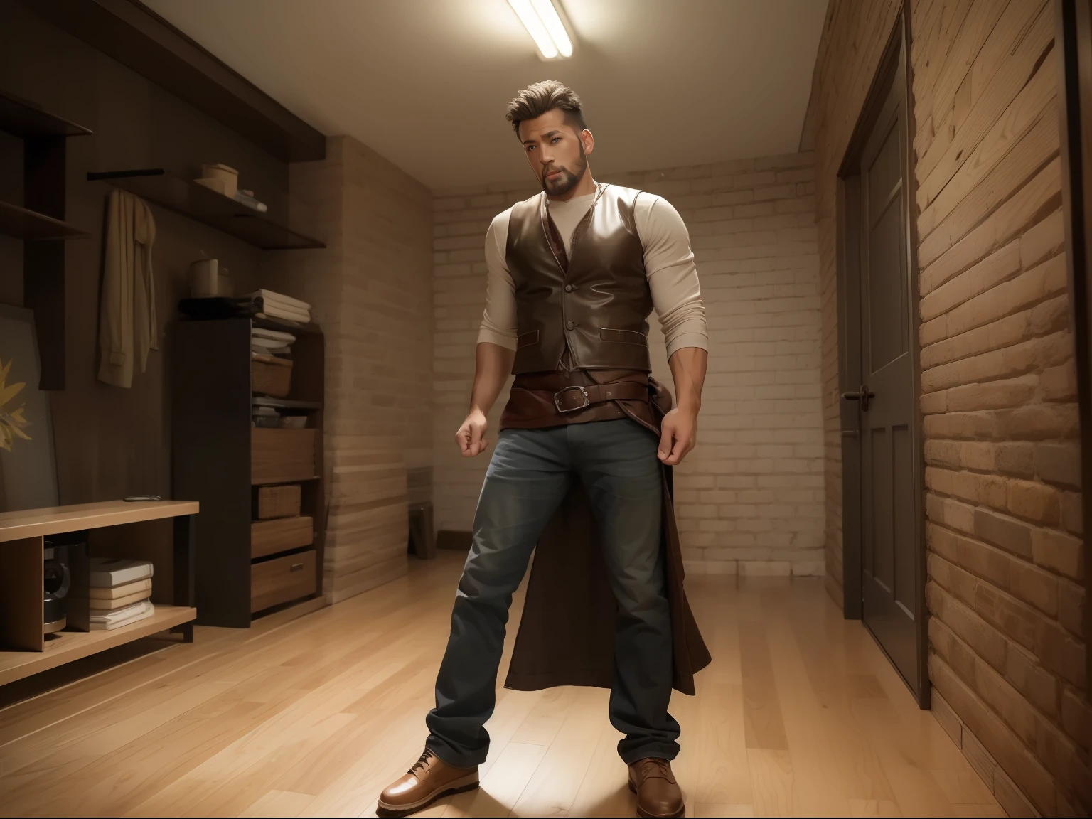 (High-quality masterpiece men's fully equipped CG Unity 8K game CG majestic stance)