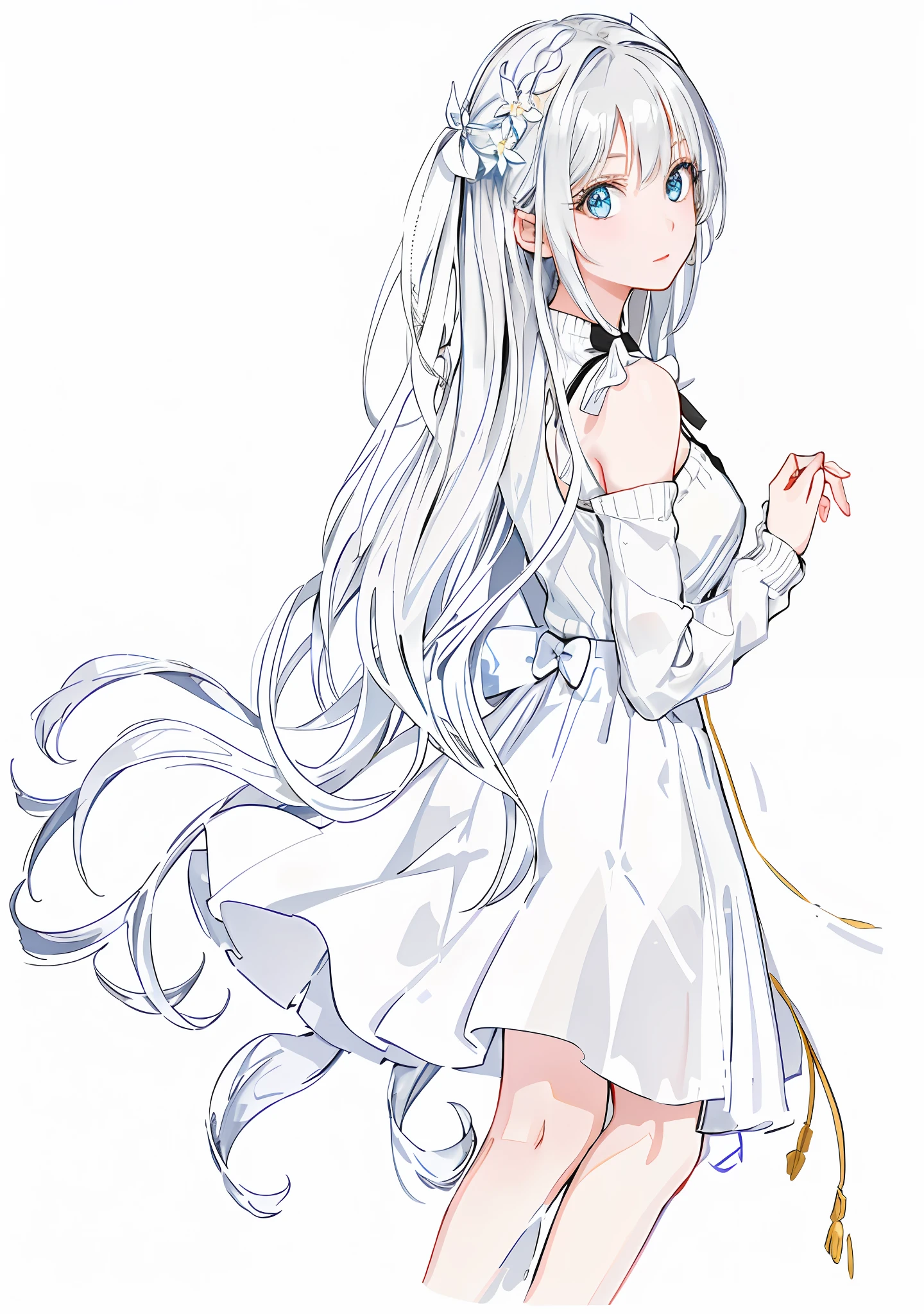 1girl,Need,photorealestic,solo person,depth of fields,natural lightting,In the daytime,enchanted,Beautiful face,ren,Pure face,Pale skin,adolable,short detailed hair,sandbeach,rays of sunshine,full bodyesbian, ((Sweaters, unwear, beautiful face)),