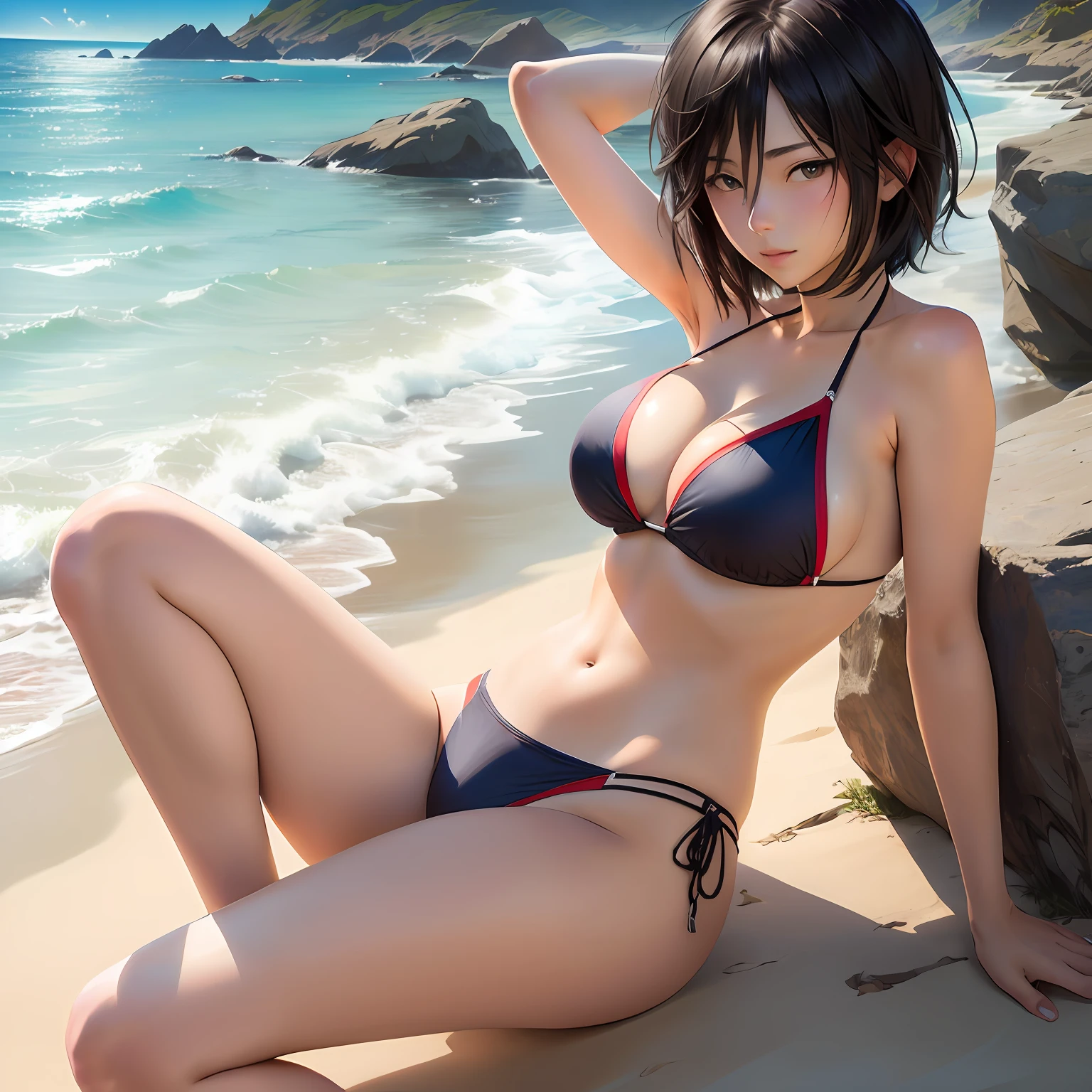 Mikasa in a bikini
