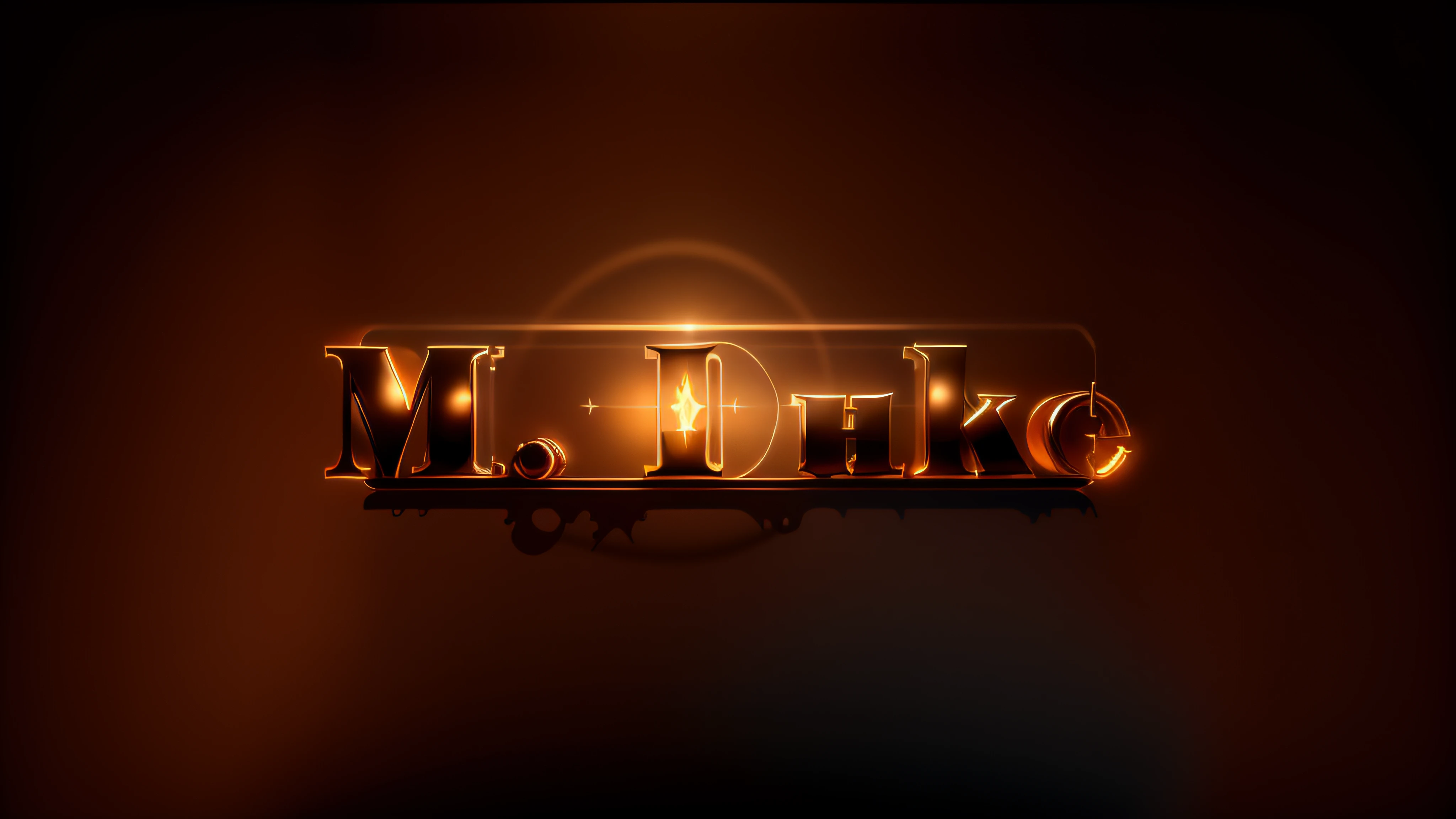 Beautiful logo with the title M. Duke with incandescent lamp theme
