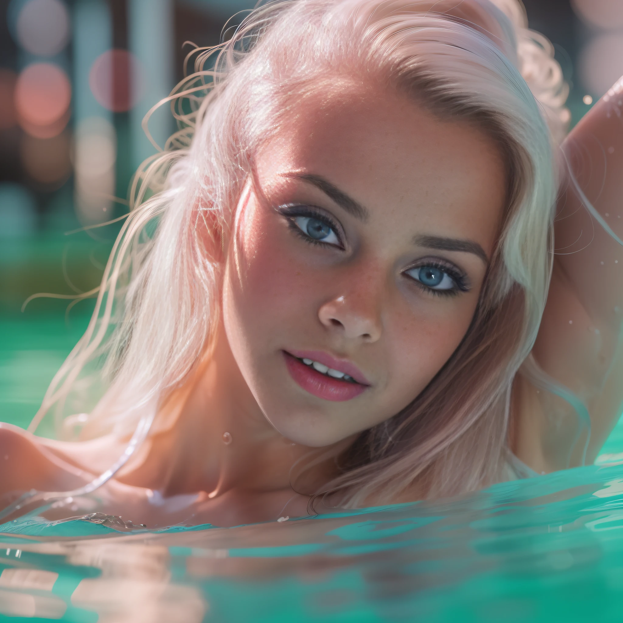beautiful lighting, qualidade superior, Cinematic fashion still (charmosa Elsa Jean , 19 anos jovem ) , playing in the water in a Texas pool, (wearing a small tight and ultra thin 2-piece swimsuit), (Perky- delineado), (rosa perfeito - contorno) (tudo molhado) , atmosfera escura, corpo tonificado, Nice slim , encaixar ,MULHER SEXY, boca aberta, )perfect hands , perfect fingers , dentes perfeitos) Olhos azuis Brilhantes , Big, cor do cabelo loiro claro , tiny micro skirt, , grande clivagem , Mulher bonita na figura perfeita, ((seios grandes)), Big, Abs esguio, Textura muito detalhada do rosto e da pele, olhos detalhados, double eyelids, perfect anatomy body proportions , disco Rigido , HDR , Nikon Z9 80mm Mola , master part