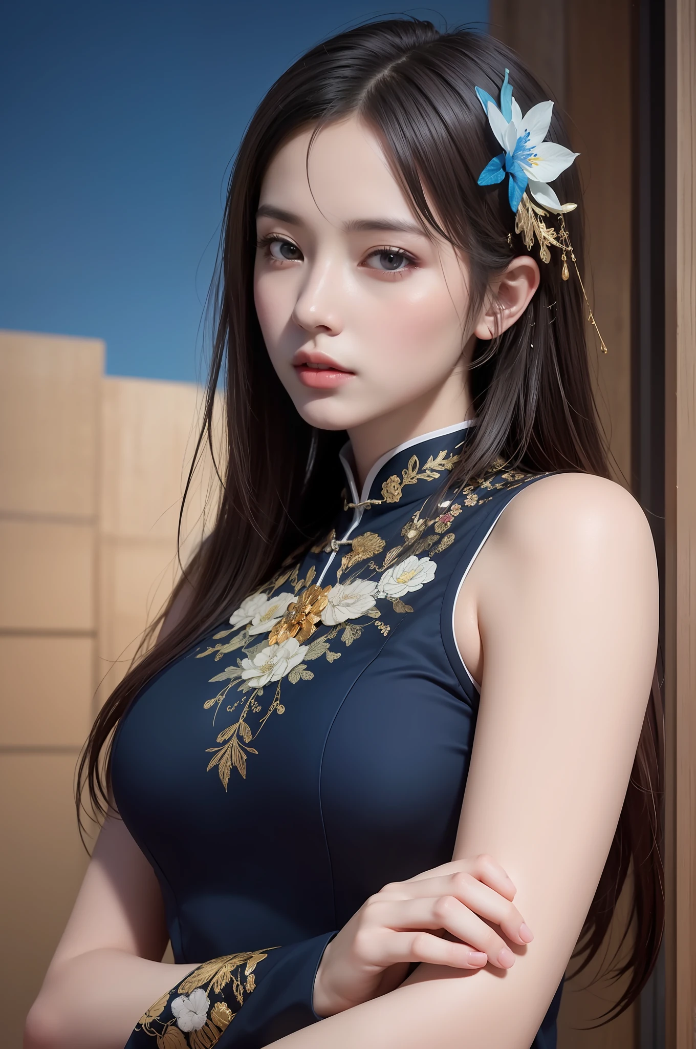 (8k, RAW photo:1.2),best quality, ultra high res,dramatic angle,(fluttered detailed color splashs), (illustration),(((1 girl))),(long hair),(rain:0.9),(hair ornament:1.4),there is an ancient palace beside the girl,chinese clothes,(focus on), color Ink wash painting,(color splashing),colorful splashing,(((colorful))),(sketch:0.8), Masterpiece,best quality, beautifully painted,highly detailed,(denoising:0.6),[splash ink],((ink refraction)), (beautiful detailed sky),moon,highly,detaild,(masterpiece, best quality, extremely detailed CG unity 8k wallpaper,masterpiece, best quality, ultra-detailed),(Lycoris radiata),