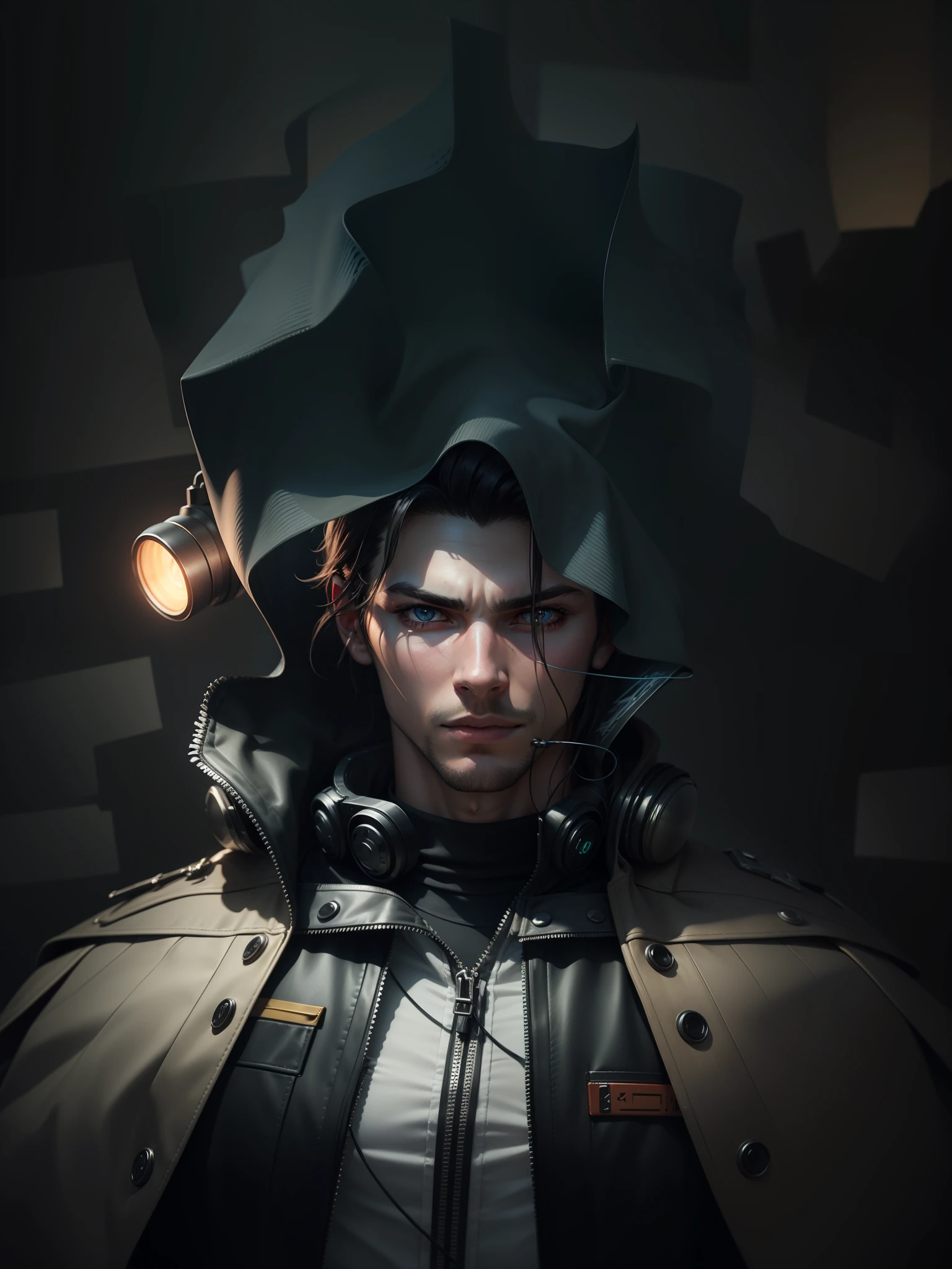 Change background cyberpunk handsome boy, realistic face, 8k, ultra realistic,