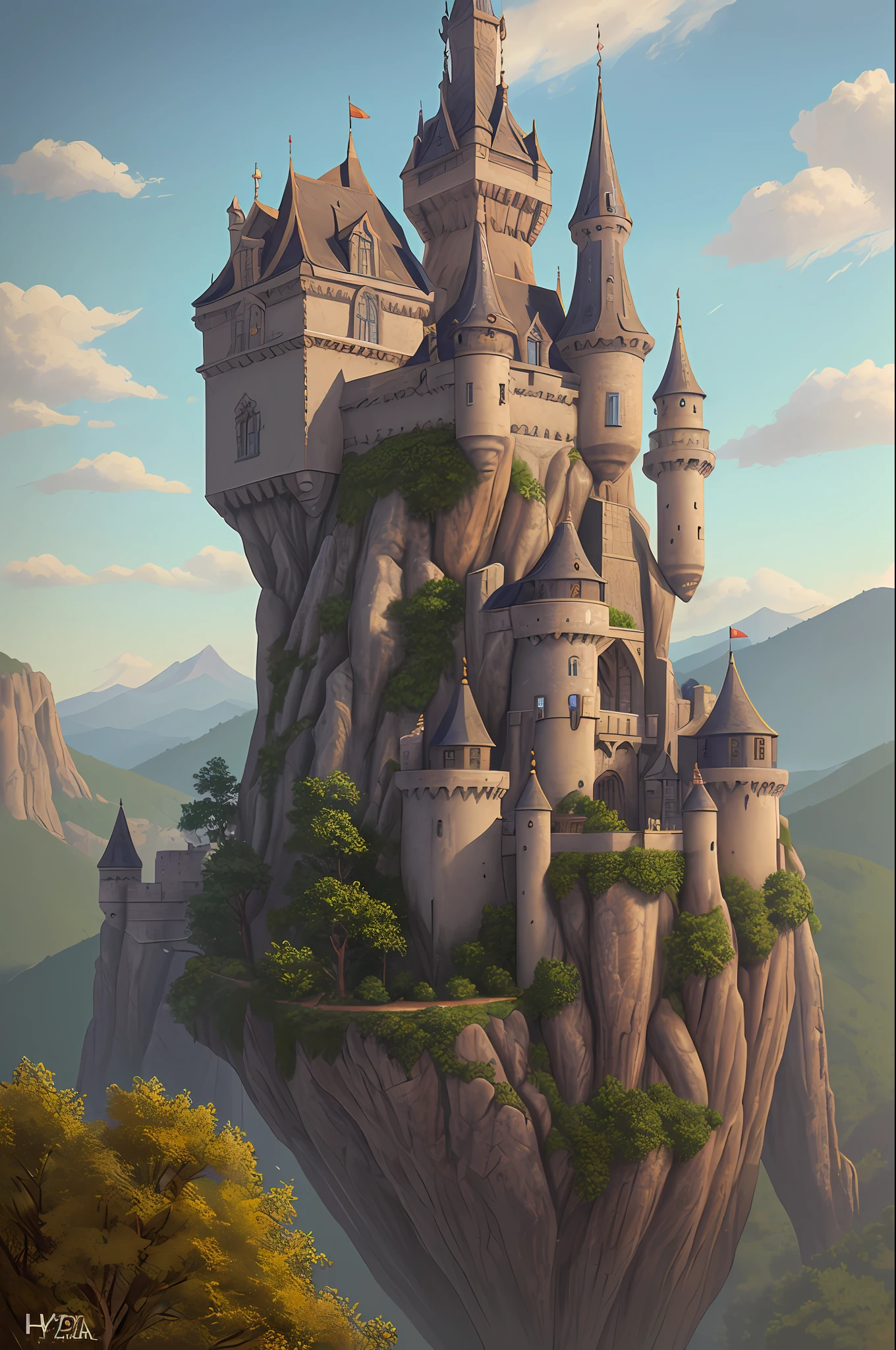 A forbidden castle high up in the mountains, doughnuts, pixel art, (intricate details:1.12), hdr, (intricate details, hyperdetailed:1.15), (natural skin texture, hyperrealism, soft light, sharp:1.2), game art, key visual, surreal