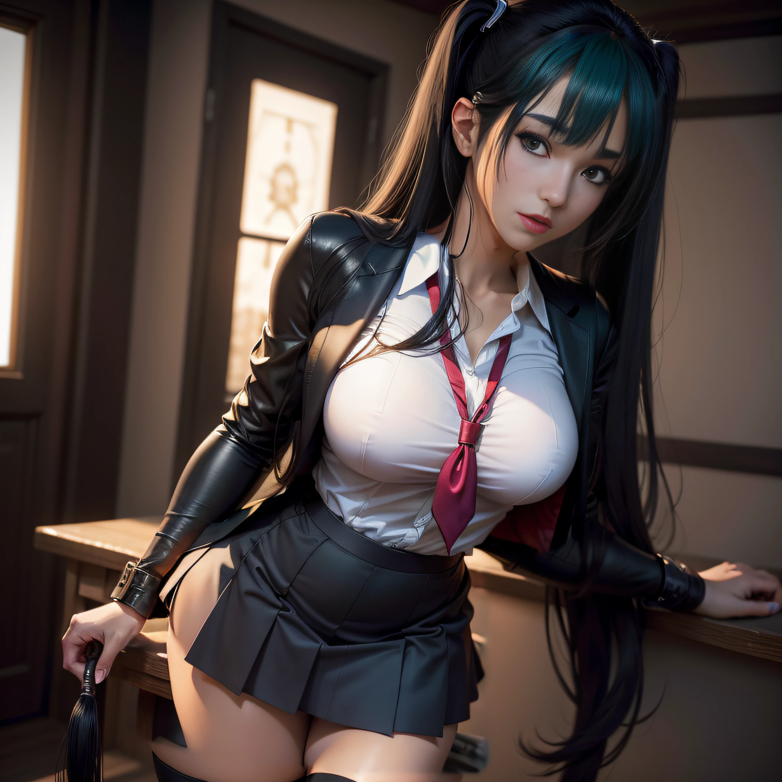 anime style sexy school uniform