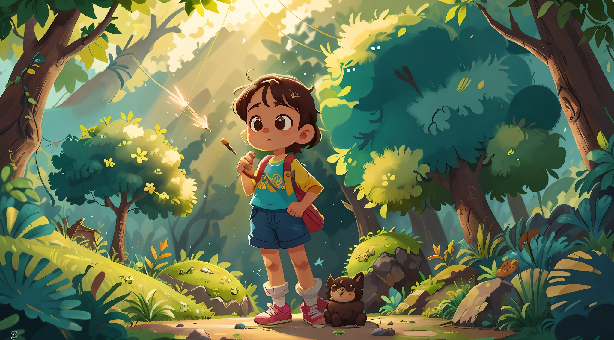 Em um dia de muita chuva, Maria estava muito entediada, because there was no way I could go play. She was watching a cartoon when lightning struck near her house and the light went out. (desordem - casa: 0.8), (obra-prima: 1.2) (realista: 1.2) (bokeh) (melhor qualidade) (pele detalhada: 1.3) (detalhes intrincados) (8K) (olhos de detalhe) (foco nítido), (feliz)