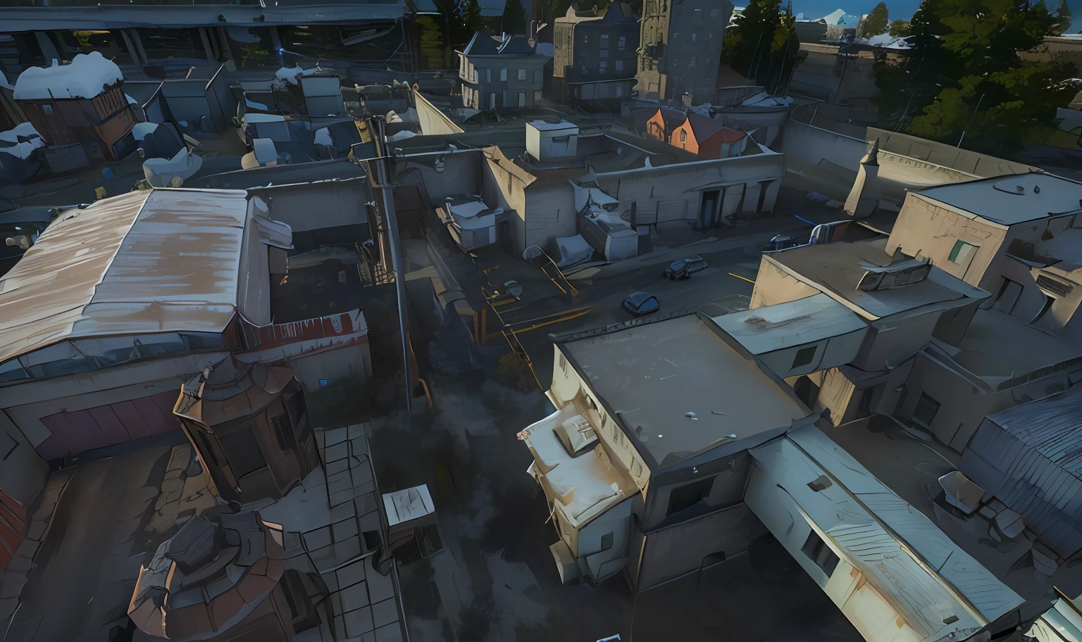 There is a picture of a city with a lot of buildings, Steam Workshop Maps, game, Photorealistic screenshot, Hyper-detailed scene, ingame image, game cg, Реалистичный Unreal Engine 3D игра, высокодетализированная среда, in game graphic, Detailed scene, Sovetsky Dvor, Complex, detailed environment, highly detailed scene, Game environment, Hyperdetalizirovanaya environment