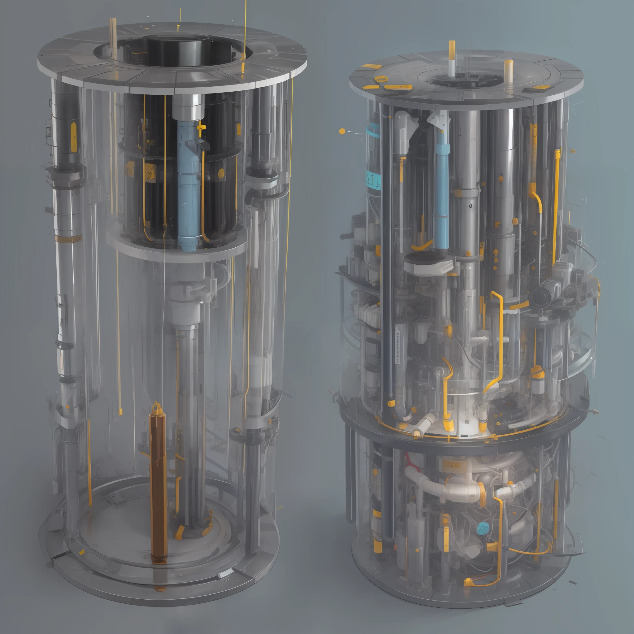 Make a particle generator, tubular, extremamente detalhado, detalhado, maquina do tempo, cores vibrantes