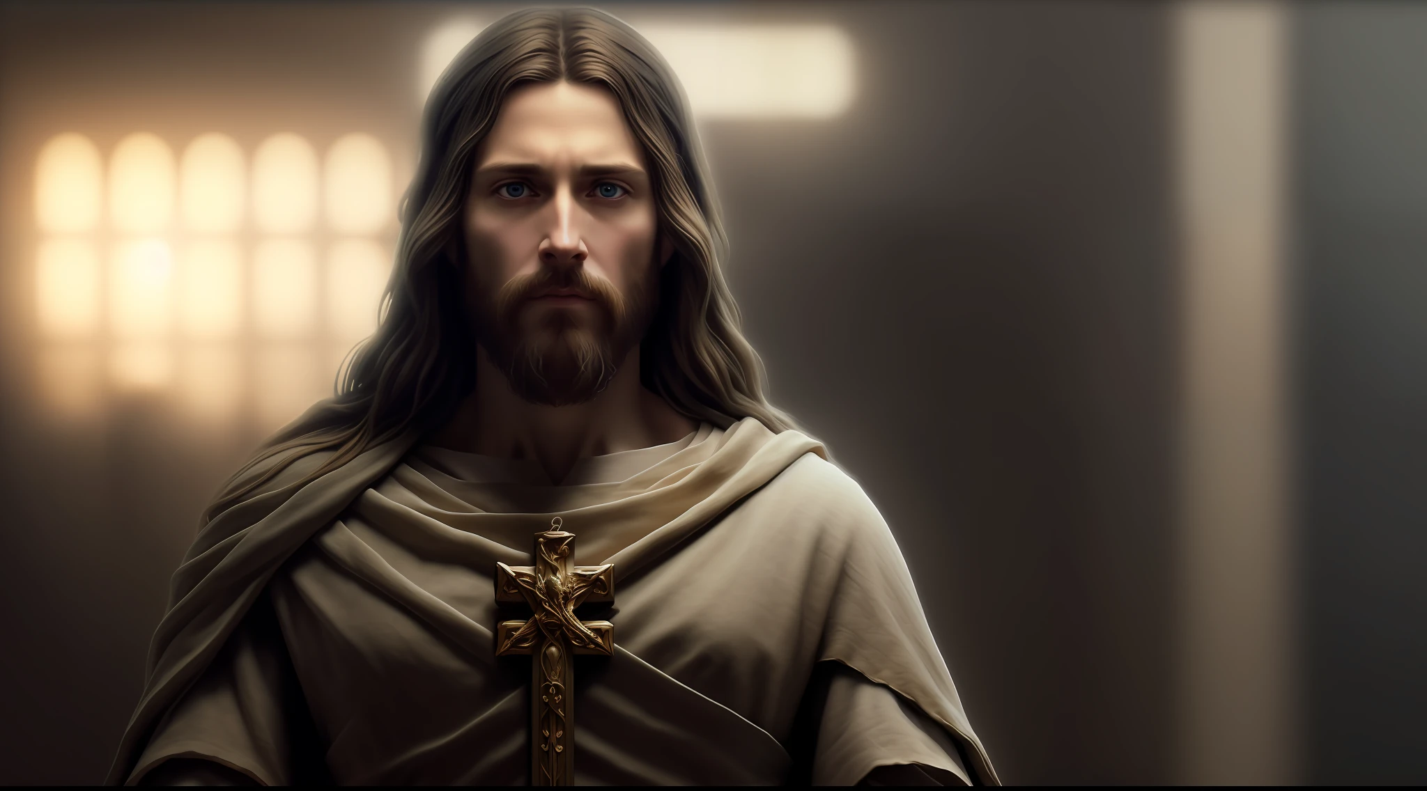 JESUS CHRIST DARK PHOTO: realistic epic, soft cinematic portrait, adobe lightroom, photographic lab, highly detailed, faded, (neutral colors: 1.2), (hdr: 1.4) , (soft colors:1.2), hyperdetailed, (artstation:1.4), cinematic, warm lights, dramatic light, (intricate details:1.1), complex background, (rutkowski:0.66), (blue and orange:0.4)