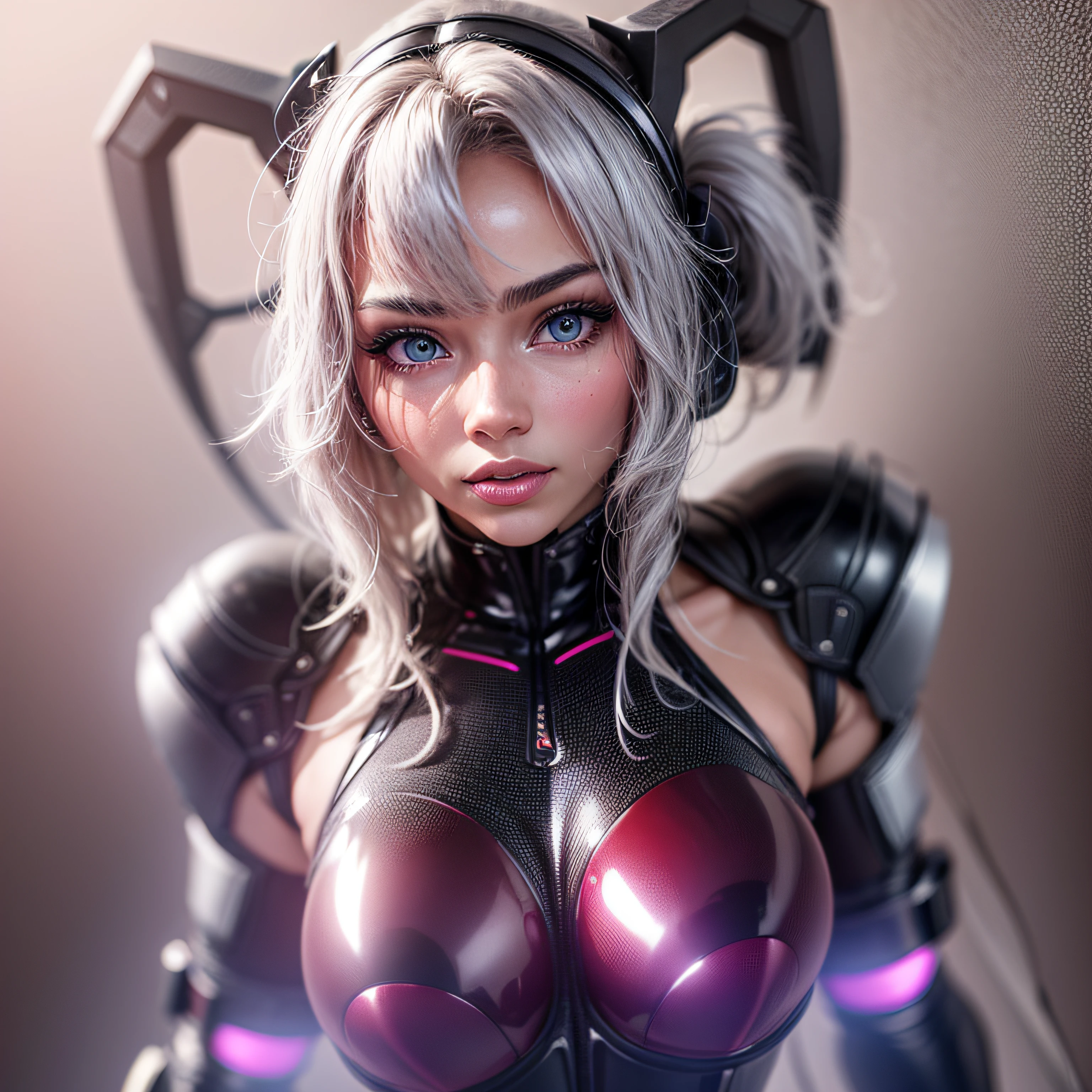 Closeup on beautiful black latex woman, olhos azuis, coberta com rosas vermelhas iluminadas, bright blue white glowing heart, visible from human, noite, Colouring, photography hyper-detailed cinematic hdr lighting, softbox lighting, Detalhe extremo, 8k, 3D-rendering, Hiper realista, NVIDIA,