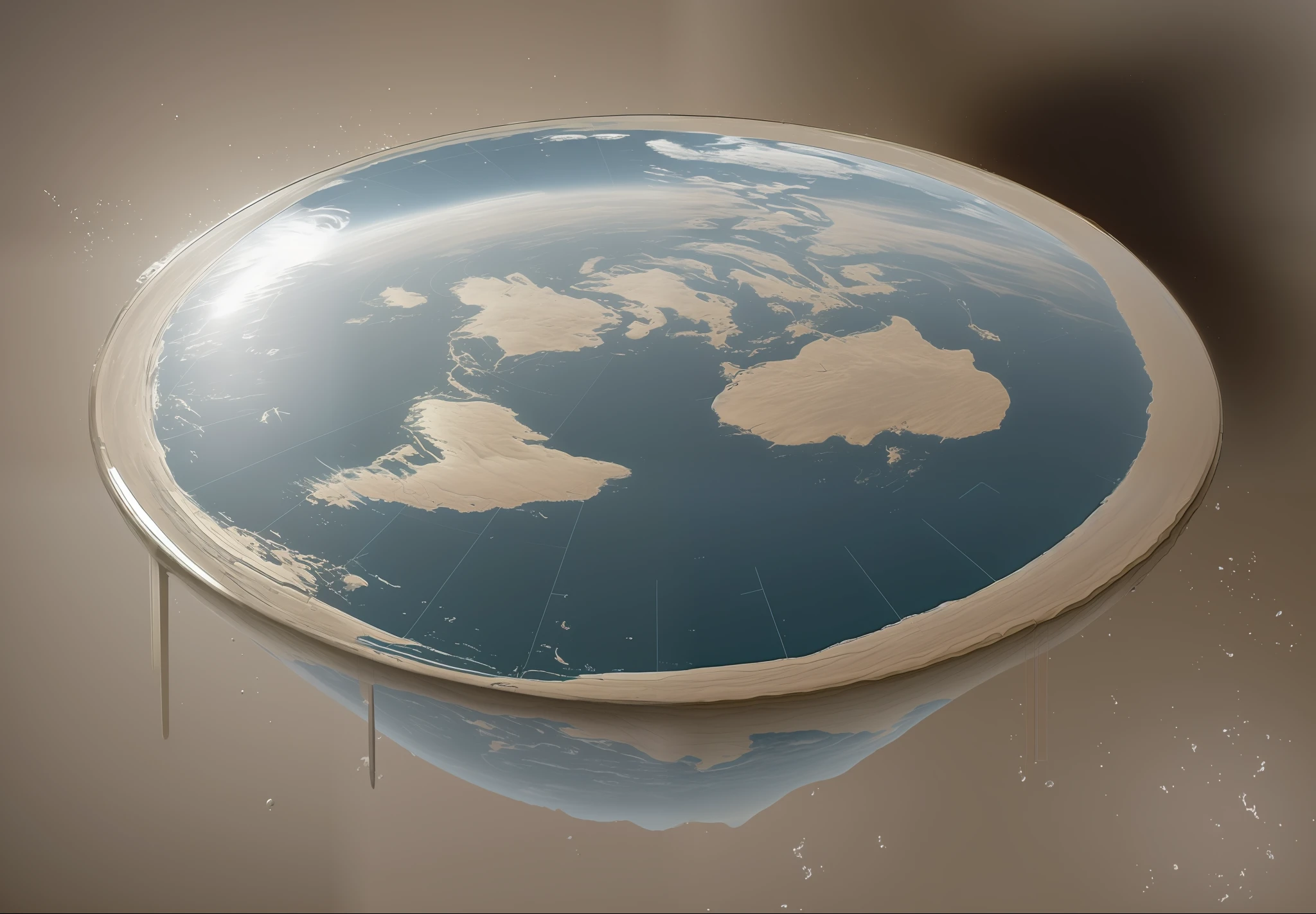 a photo of flat earth, highly detailed, photo realistic