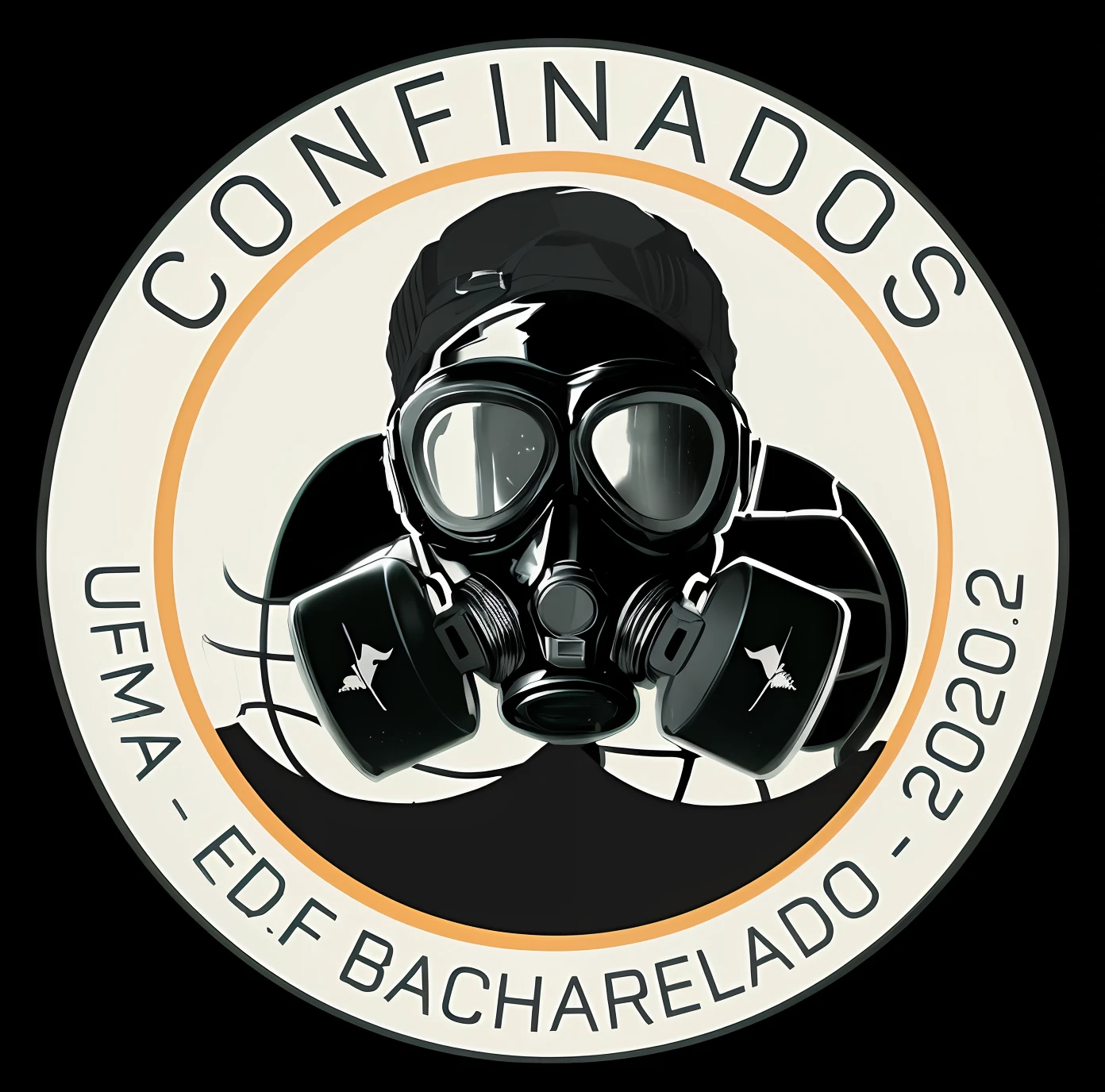 a closeup of a person wearing a gas mask and goggles;, muito definido, Condorito, Logo, Logo, Logotype of sport, Cfd, Black and white logotype, Contrastes, logo arttype, imagem de perfil, COVID, Contra, Directed by: Carlos Berlanga, Carregado, Contraposto, dessaturados!!, by Francisco Zúñiga