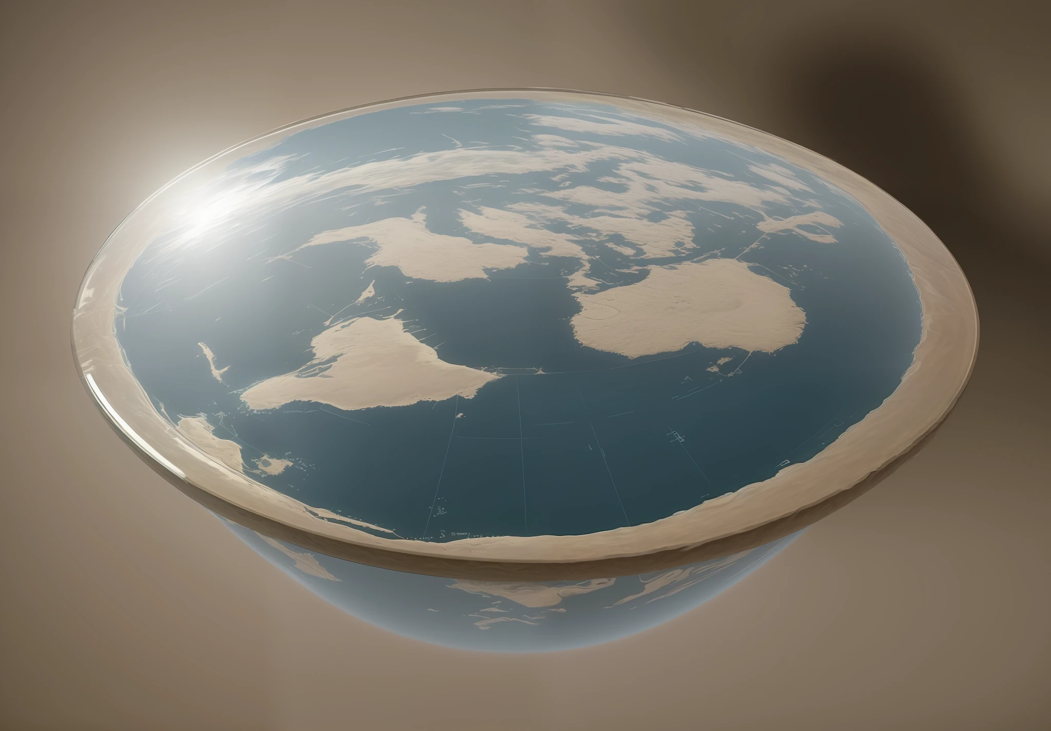 a photo of flat earth, highly detailed, photo realistic