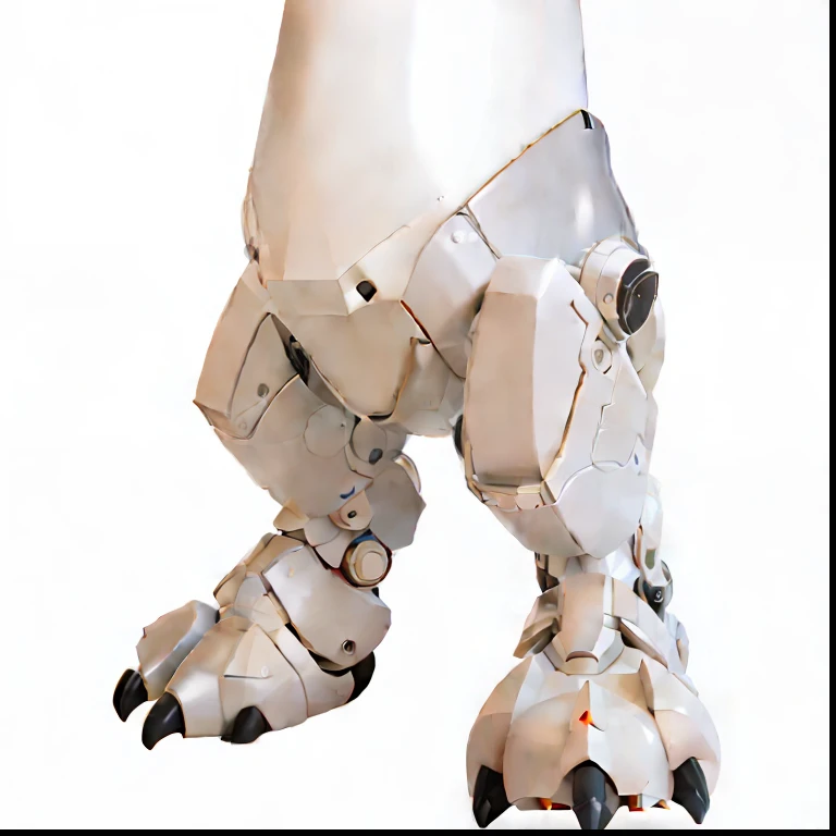 A cartoon bear with black nails and a red bow, cow hoof feet, detailed legs looming over you, obsidian hooves, cloven feet and horns, Both legs have clawed feet, Detailed legs, sleek dragon legs, robot dragon feet, detailed close foot shot, detailed foot shot, thick warframe legs, detailed robot dragon feet, small thighs