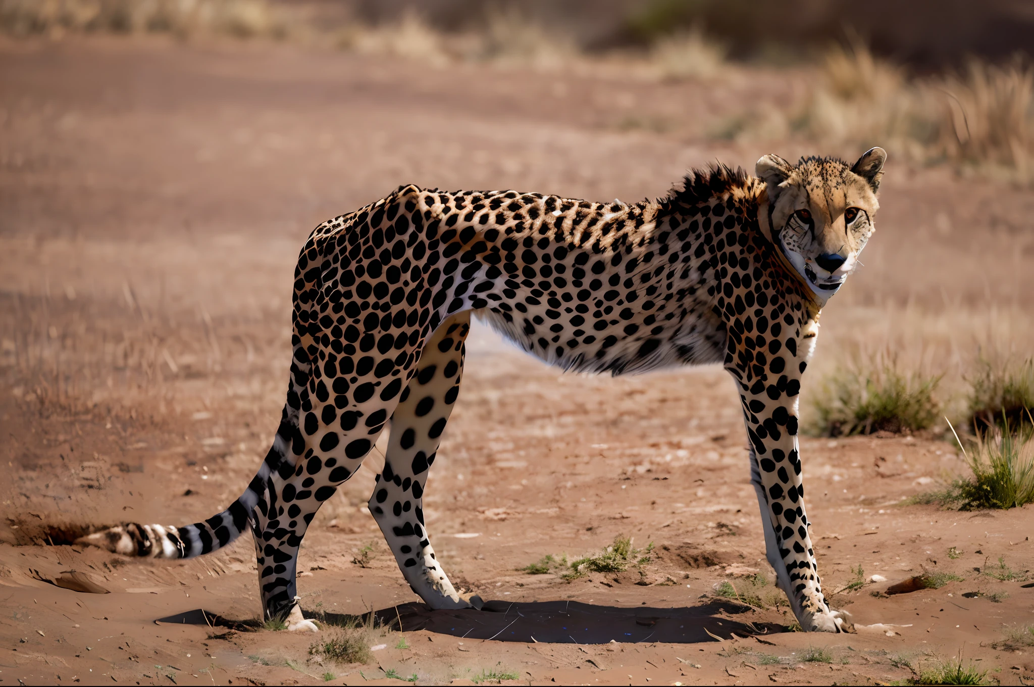 paisagem do deserto (master part, best quality:1.2), ultra-detalhado, EdobCheetahcheetah standing, (Realistic:1.5),