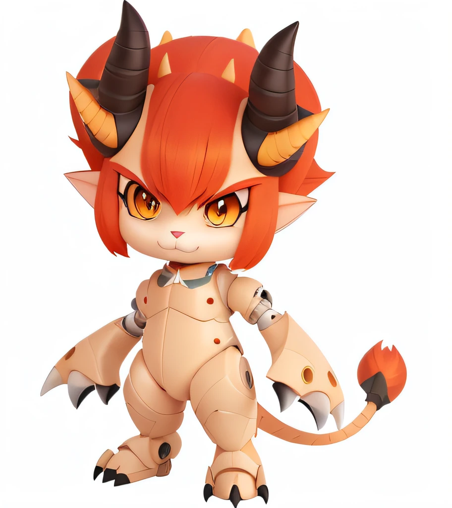 A close-up of a cartoon cat with horns and a red head, fluffy orange skin, octan render, devilish, demon male, giesha demon, cute fumo chibi plush imp, satyr, Demon Boy, male djinn man demon hybrid, mika kurai demon, fire demon, one a demon-like creature, one a demon - like creature,Close-up of a cartoon character of a large figure, robot dragon feet, sharp robot dragon paws, dragon claw, sleek dragon legs, detailed robot dragon feet, Detailed claws, dragon leg, Detailed legs, detailed sharp robot dragon feet, skin spikes, closeup of arms, sharp detailed claws, dragon claw, Lizard legs, 6 claws, detailed legs looming over you