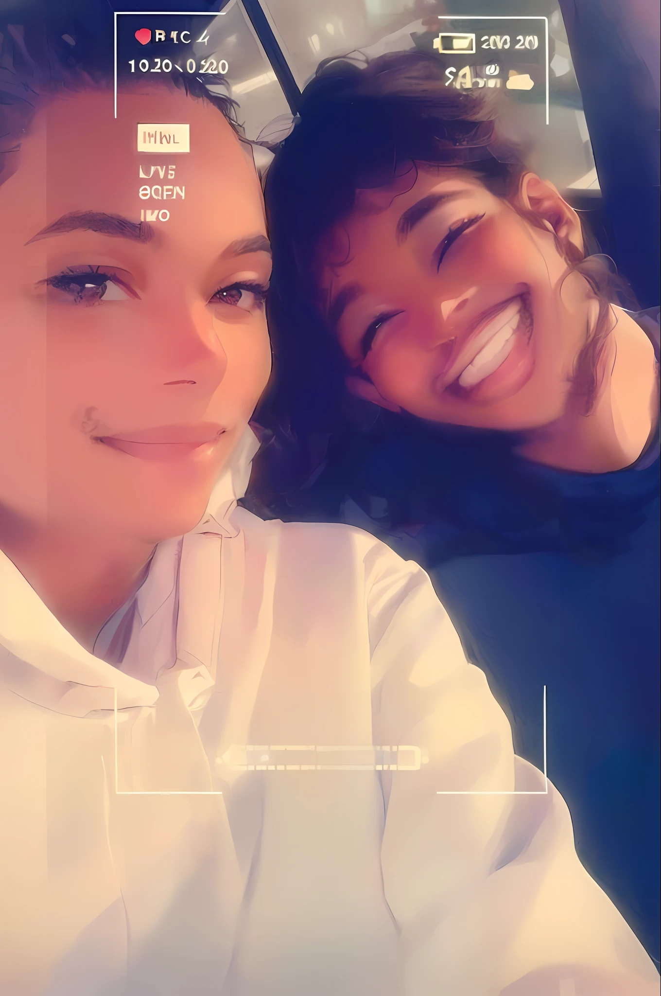 there is a man and woman that are taking a selfie, in love selfie, they are in love, smooth in _ the background, profile pic, snapchat photo, ((oversaturated)), edited, tyler, detailed!, both smiling for the camera, smiling couple, grainy low quality, profile picture, profile photo, taken in the early 2020s