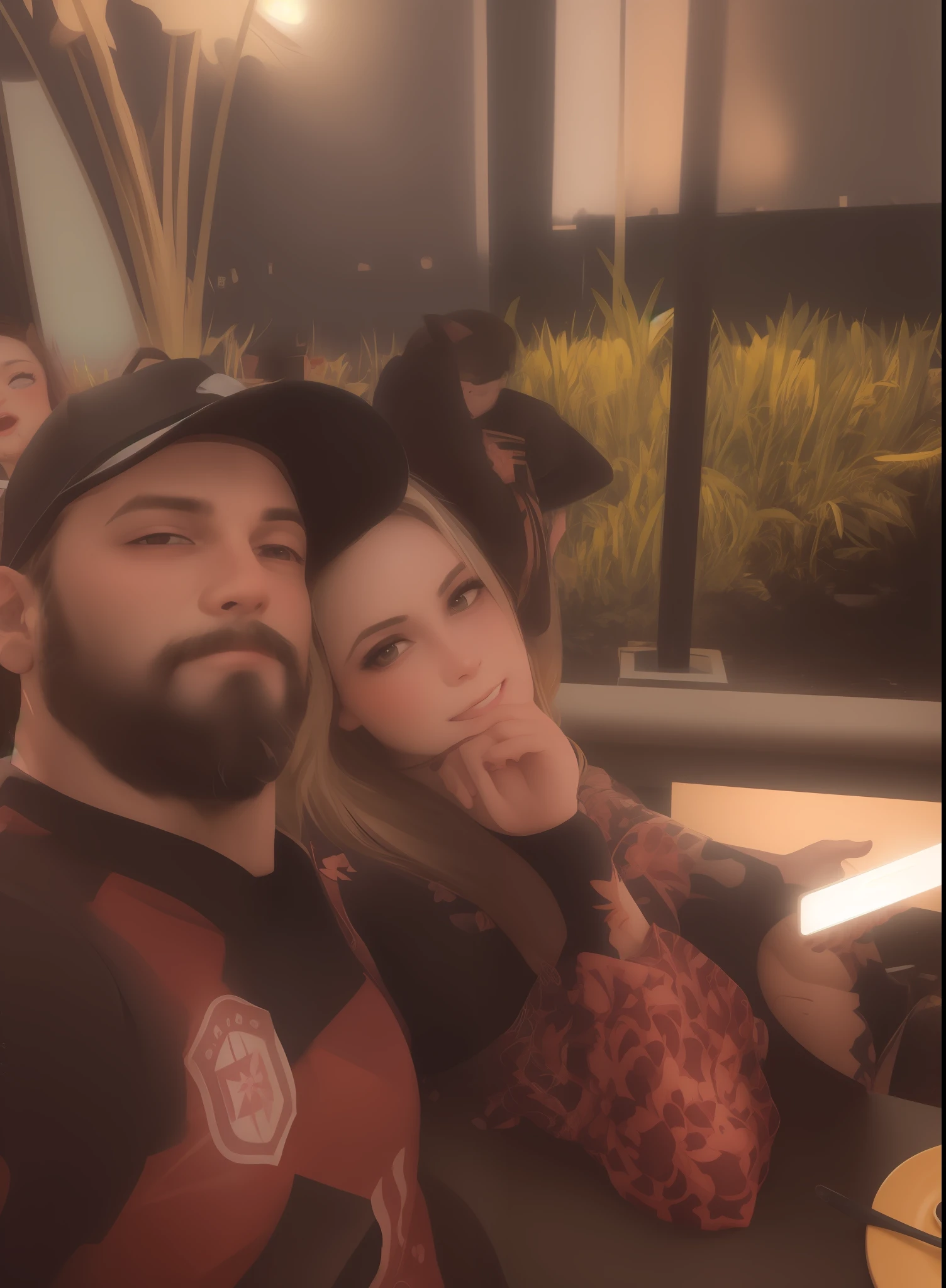 they are sitting at a table with a plate of food, Marischa Becker, foto de baixa qualidade, 4 k post, Postagem 4k, imagem de qualidade muito baixa, imagem de perfil, Fotografia selfie 8k, Parece Fabiula Nascimento, they are very serious, par, 🤬 🤮 💕 🎀, selfie ruim, Scandy e Arender