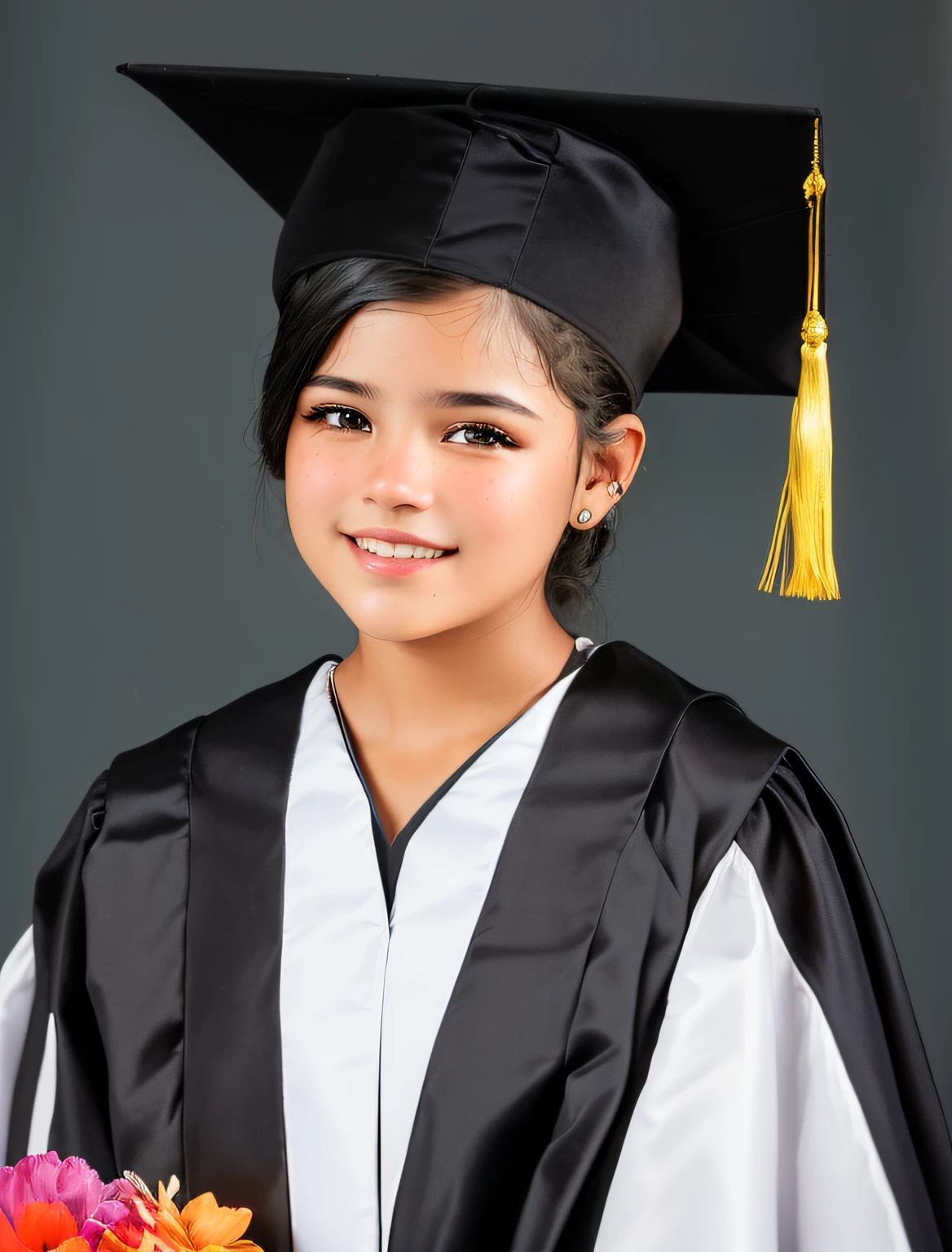 arafed menina no vestido de formatura, Foto de formatura, wearing an academic gown, foto de retrato em close-up, retrato closeup, close - foto retrato acima, garotada, Close Up foto retrato, close up foto de retrato, foto de retrato detalhada, foto de retrato, foto da menina, fotografia retrato colorido, fechar retrato, retrato formal, fotografia de close-up