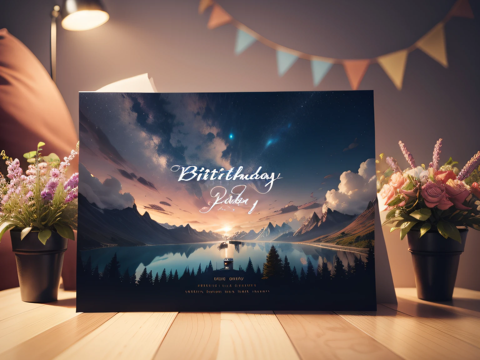 vicking birthday invitation landscape