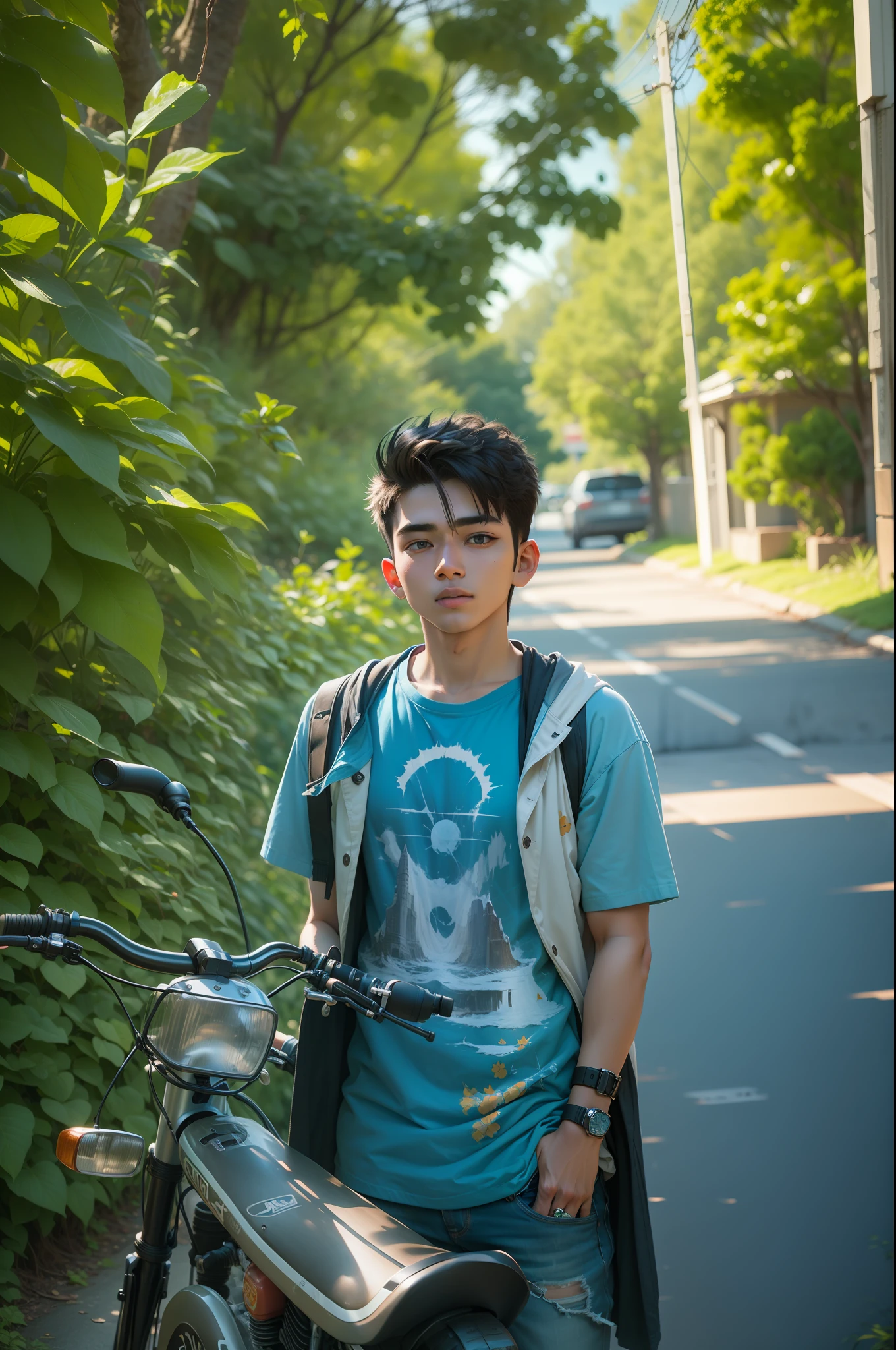 Sunset Background Best Photography Edit Change Background Handsome Boy 3D Avater HD Quality. Change T-shirt Colour