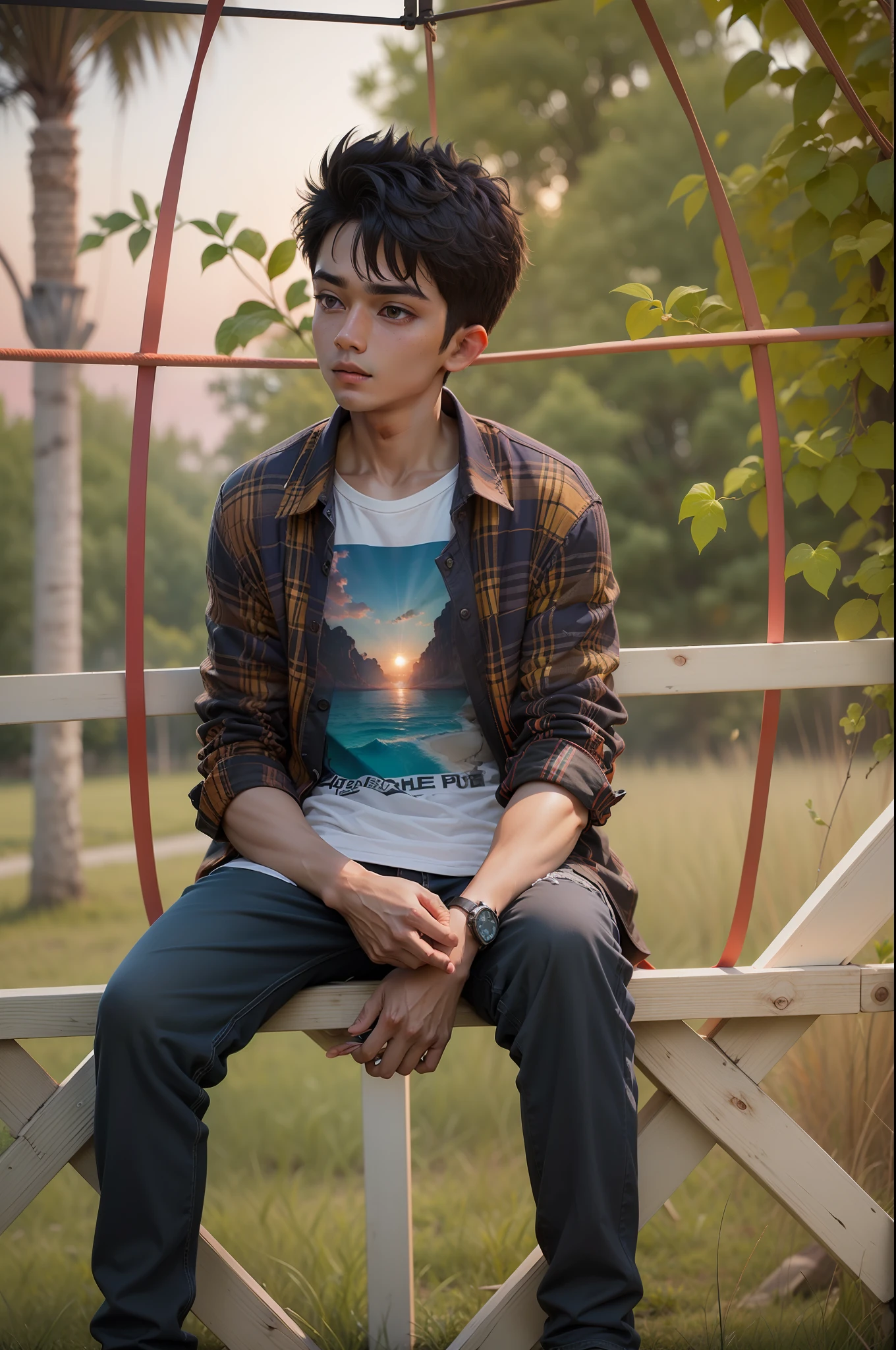 Sunset Background Best Photography Edit Change Background Handsome Boy 3D Avater HD Quality. Change T-shirt Colour