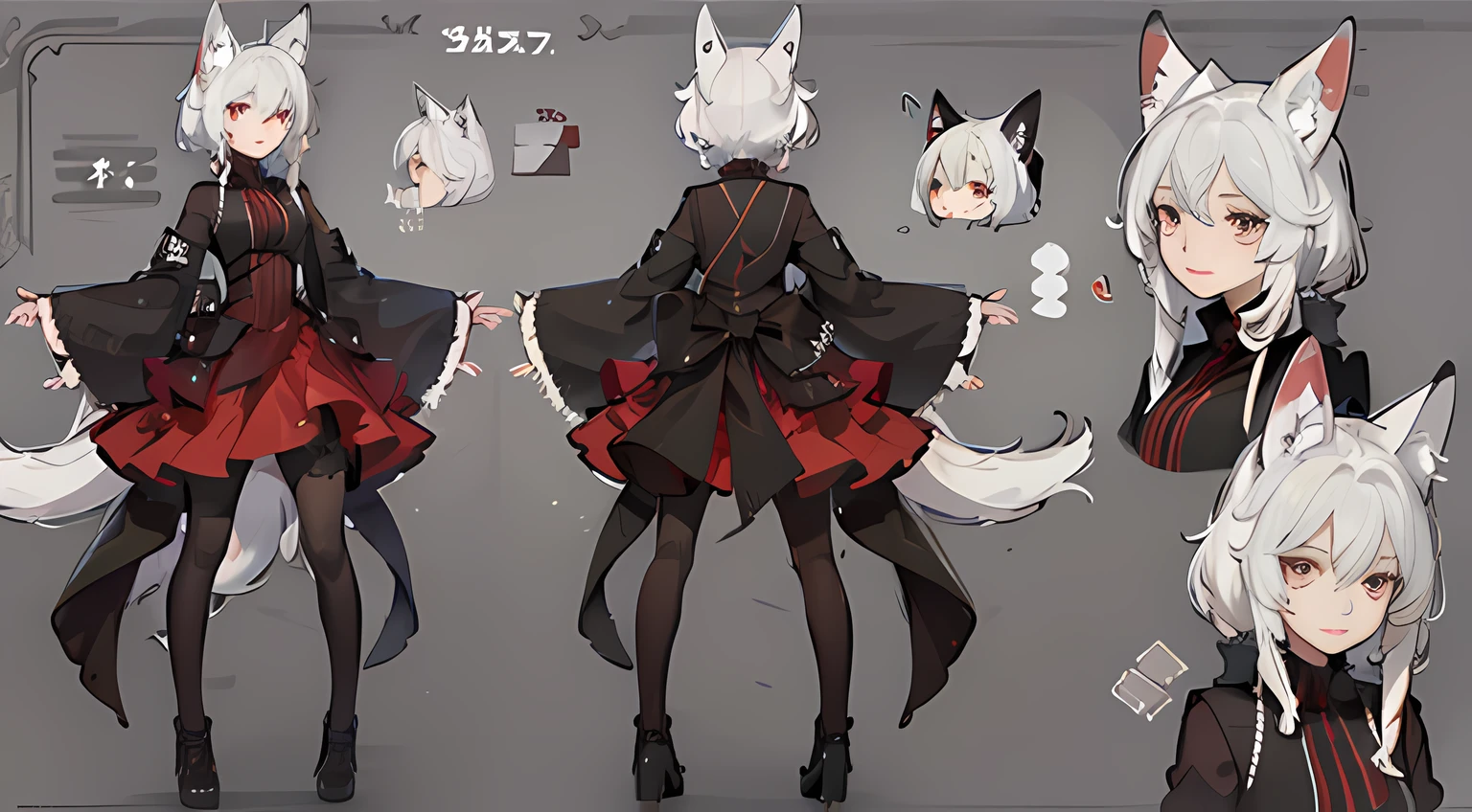 fox, red, (masterpiece), best quality, expressive eyes, perfect face, (Character Sheet:1), (multiple views), full body,