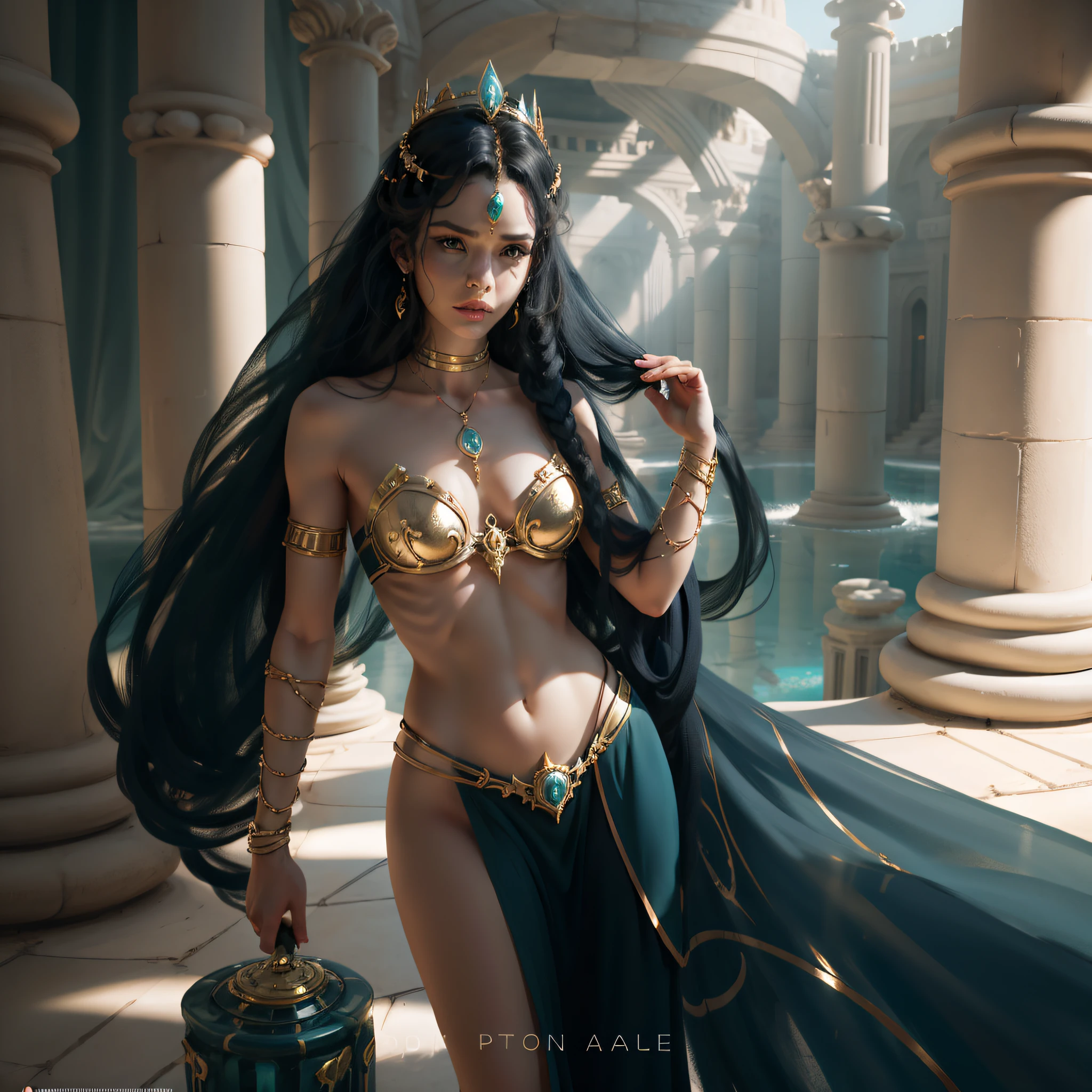 female posideon queen in atlantis palace