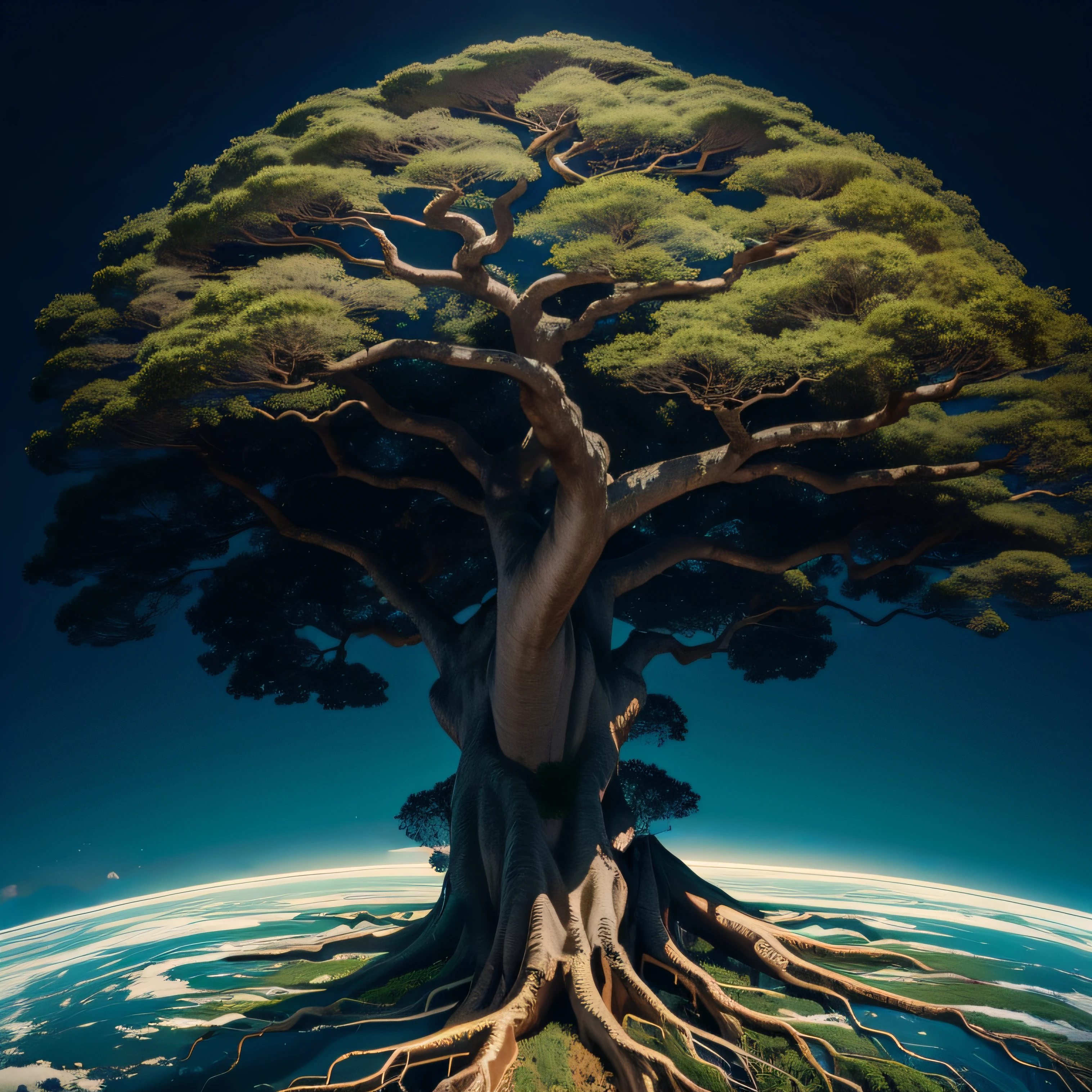 (masterpiece, max quality, roots forming the planet earth in high definition, Focus on America)