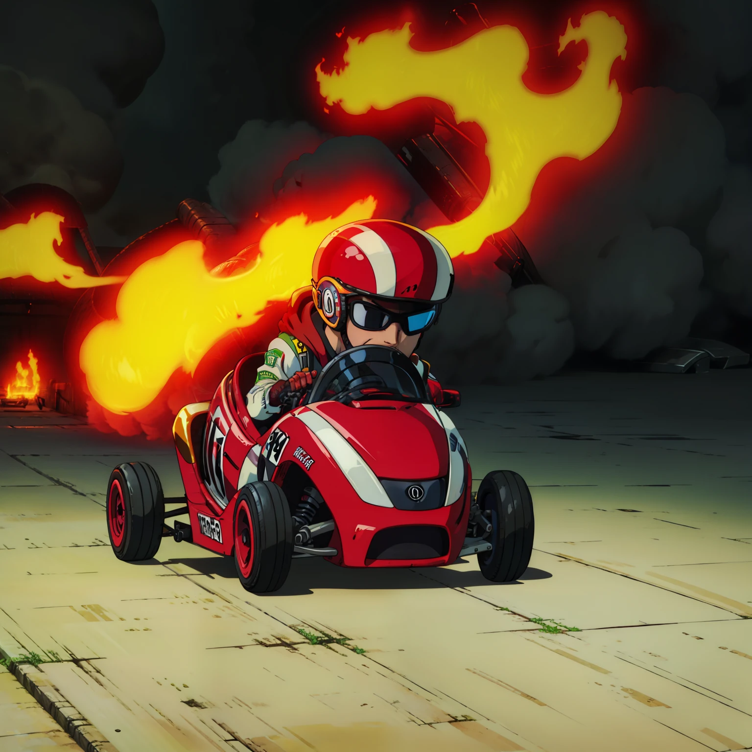 Racers,Podium,ember,One guy,Go-kart racing