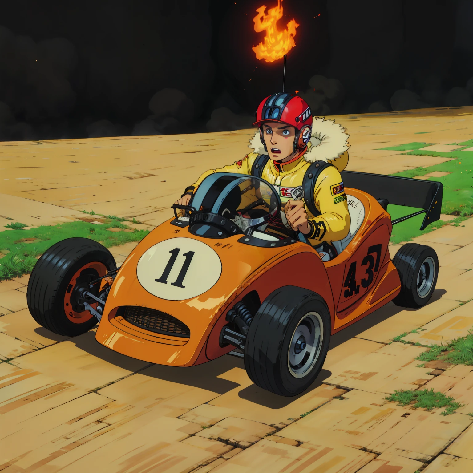 Racers,Podium,ember,One guy,Go-kart racing