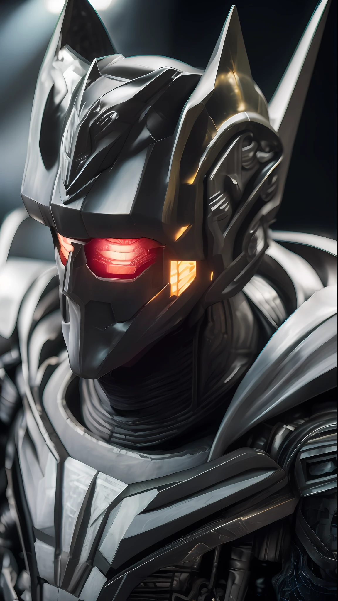 Transformers, Batman and HR Giger style, photo realism, hyper-detail, natural light, light background, photos, studio lighting cinematic shooting + dynamic composition, incredible detail, sharpening, detail + intricate details + professional lighting, cinematic lighting + 35mm + anamorphic + lightroom + photography + bokeh + lens flare + film grain