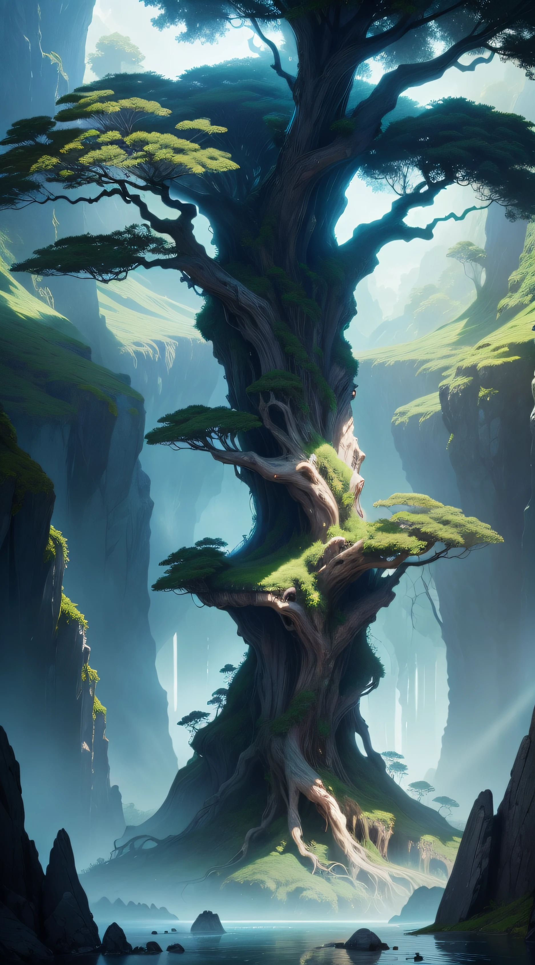 The tree called Wua from the movie avatar,magic,realistic,beautiful,cinematic