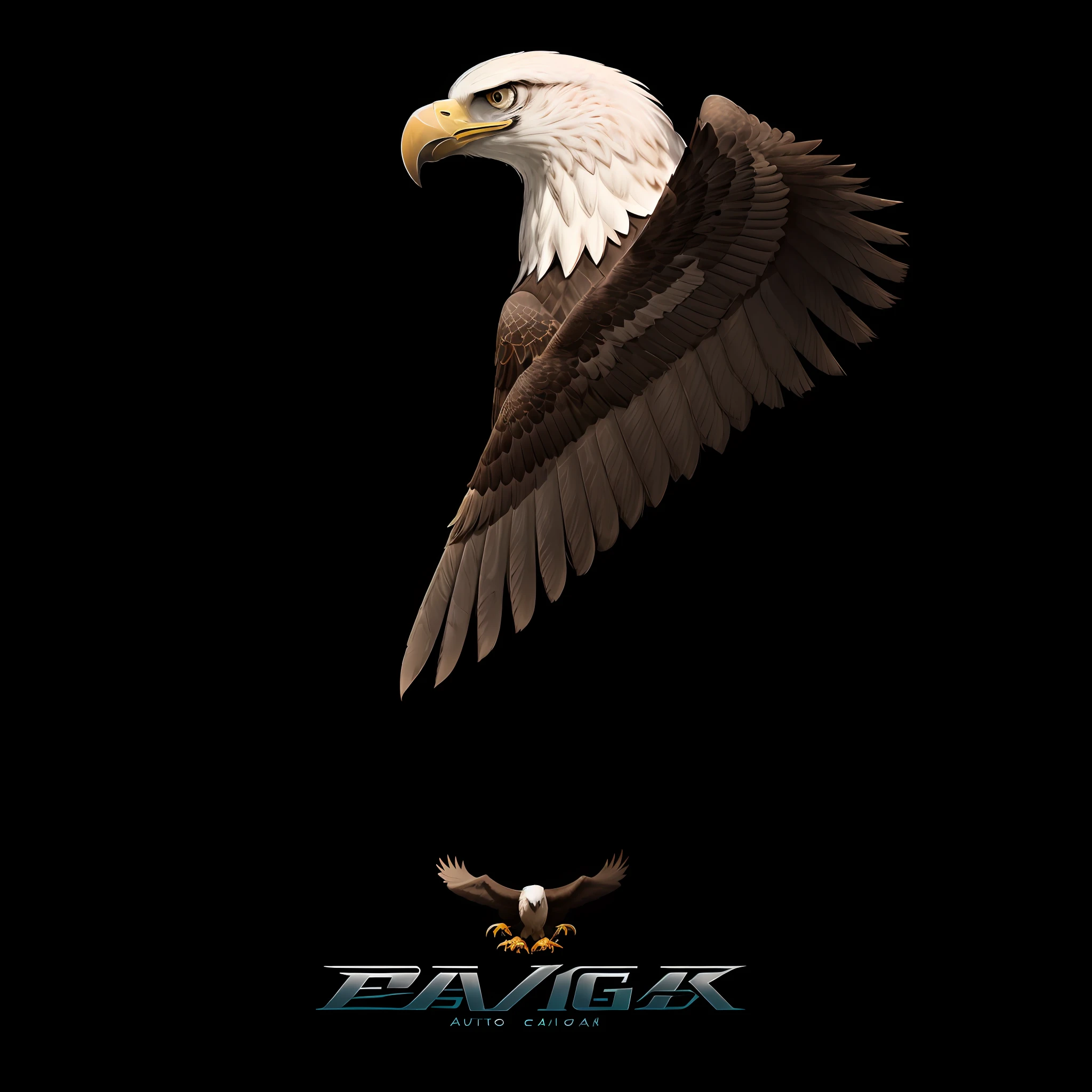 Eagle logo, 2D, --auto