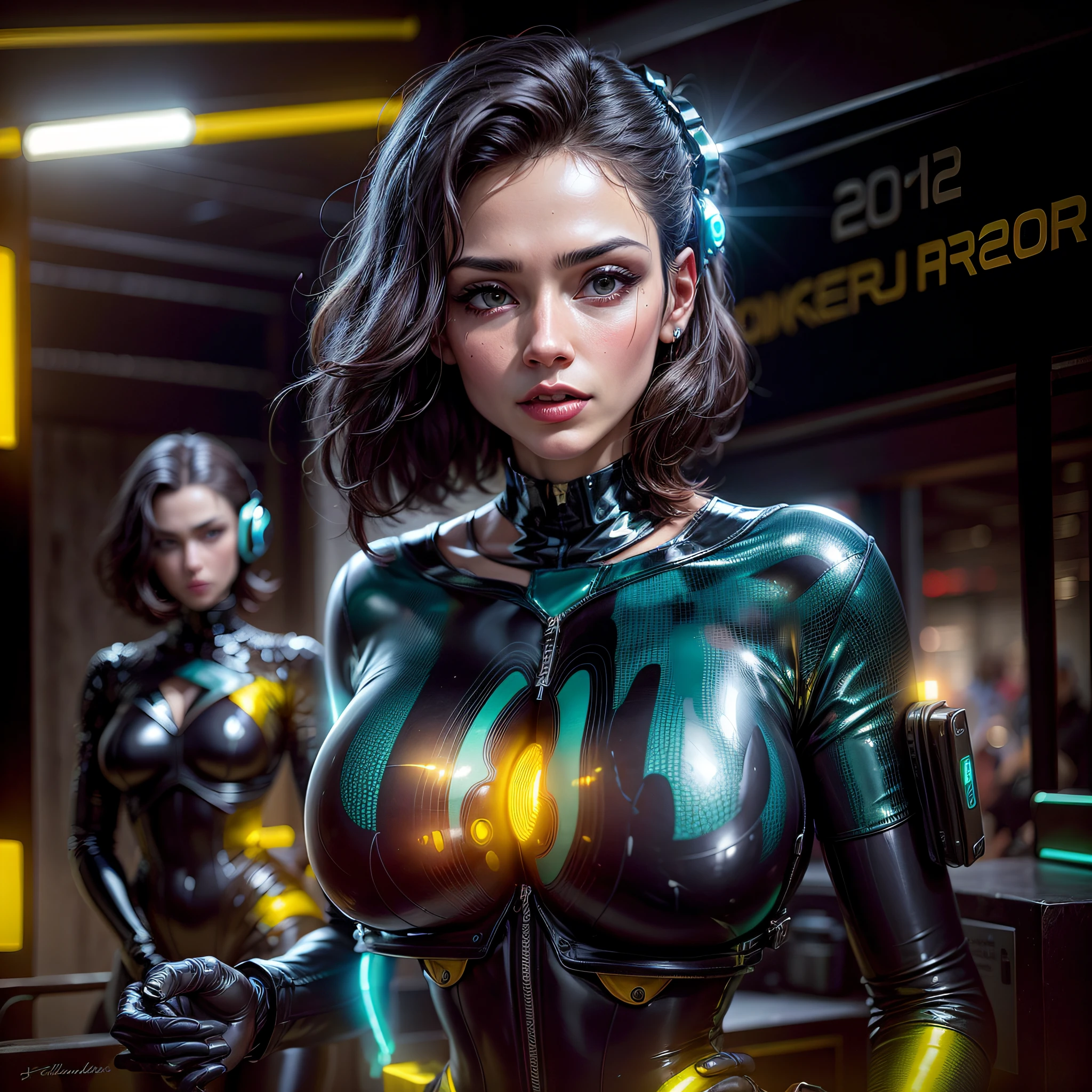 Black latex cover, como o restante do traje,