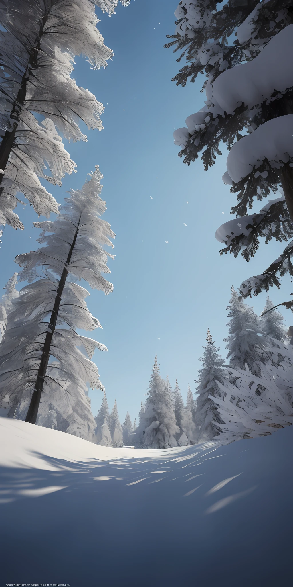 Masterpiece, best quality, high quality, highly detailed CG unity 8k wallpaper, coniferous forest, silence, towering conifers covering the forest floor, severe cold climate, serene beauty, snow, winter, mild summer, breeze, Conifers, branches, bokeh, depth of field, HDR, bloom, chromatic aberration, photorealistic, extremely detailed, popular on artstation, popular on CGsociety, complex, high detail, dramatic, art midway