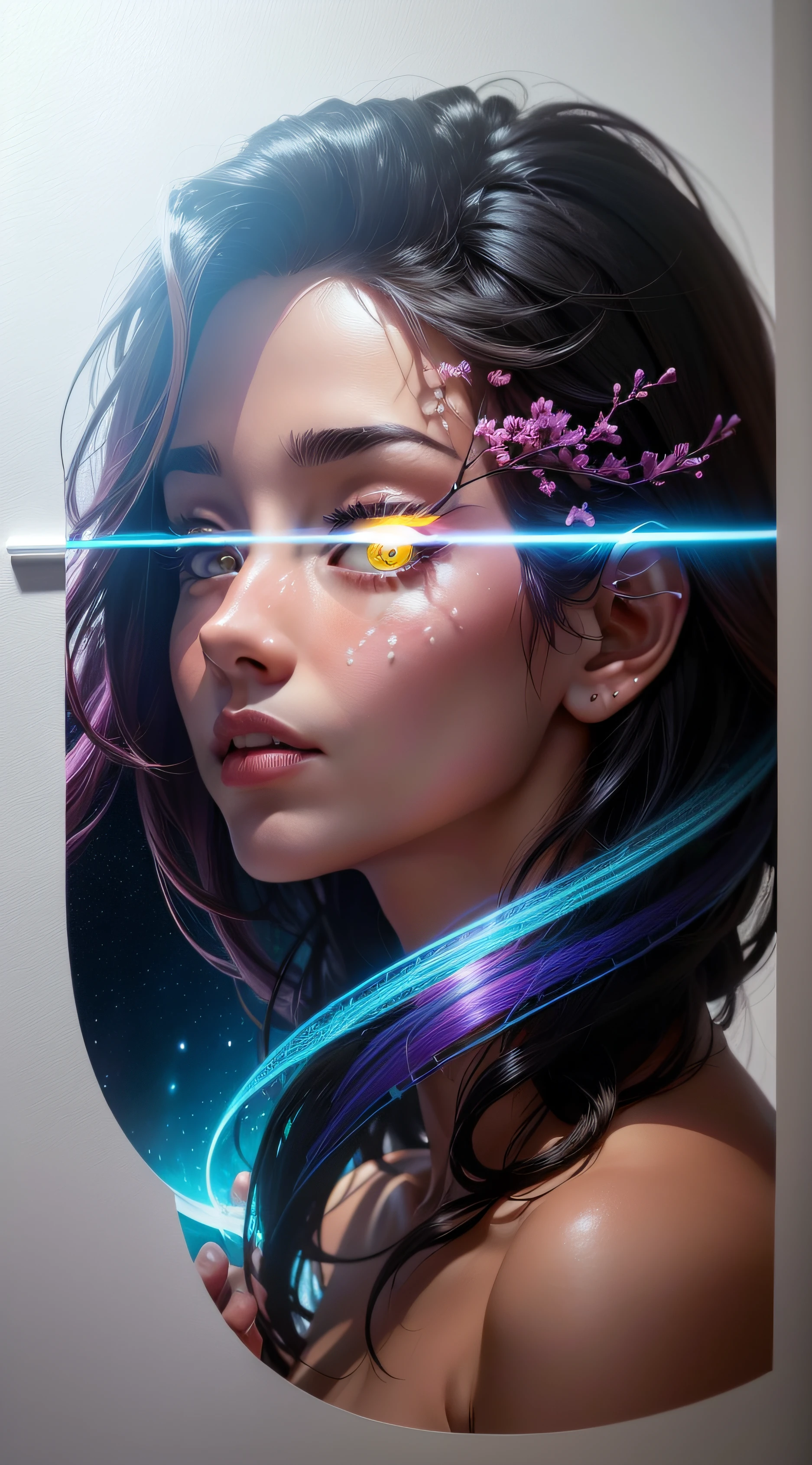 (extremamente detalhado CG unidade 8k papel de parede,master part, melhor qualidade, ultra-detalhado),(best ilumination, Melhor sombra, um extremamente delicado e bonito),floating,high saturation,[ :(a magic tree called EWA in an impressive and realistic cinematic style):1.5]