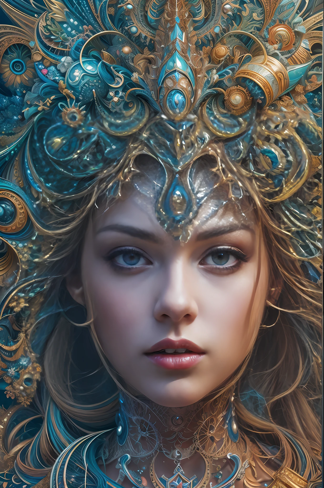 (masterpiece, top quality, best quality, official art, beautiful and aesthetic:1.2), (1girl), extreme detailed,(fractal art:1.3),colorful,highest detailed