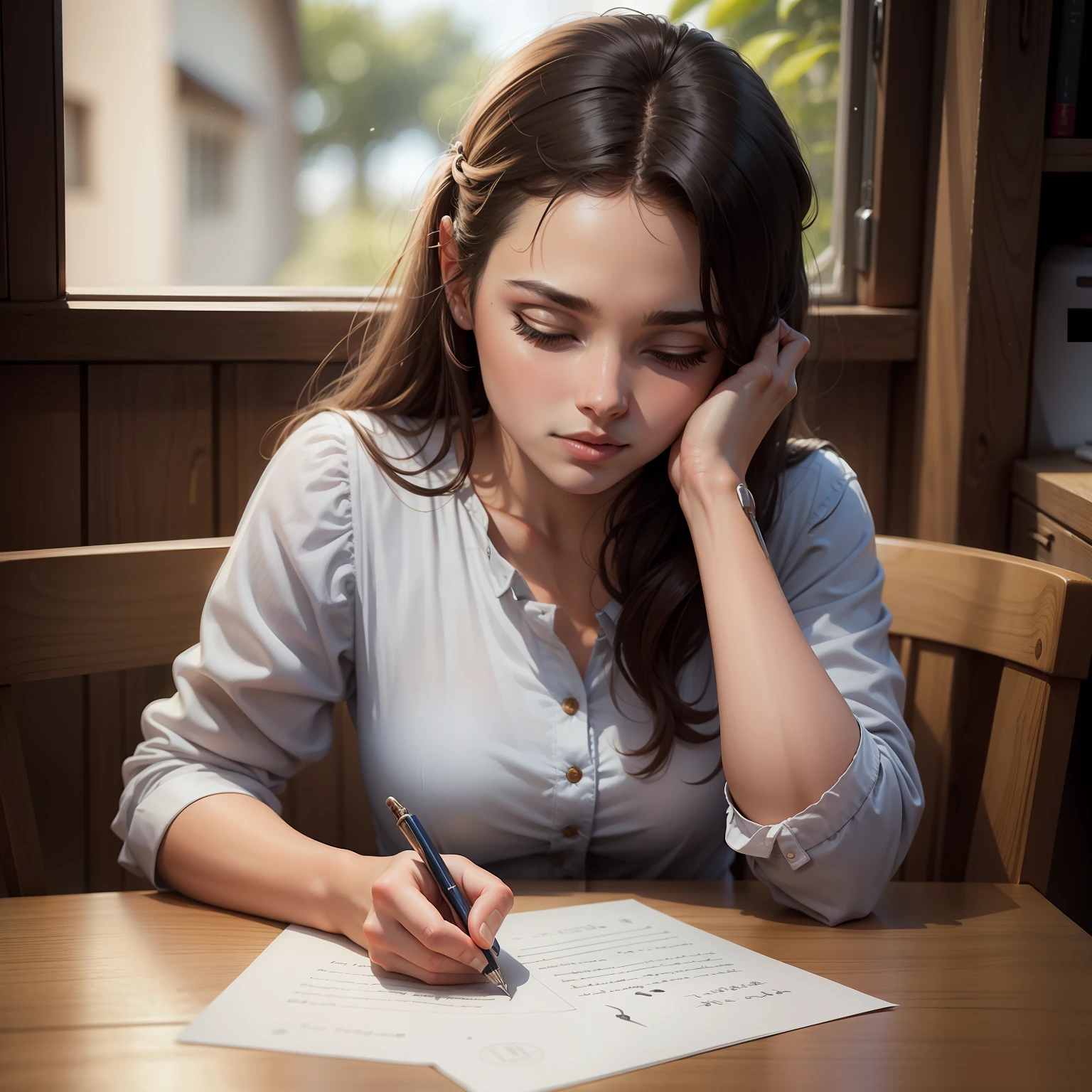 the pen and hand become more real