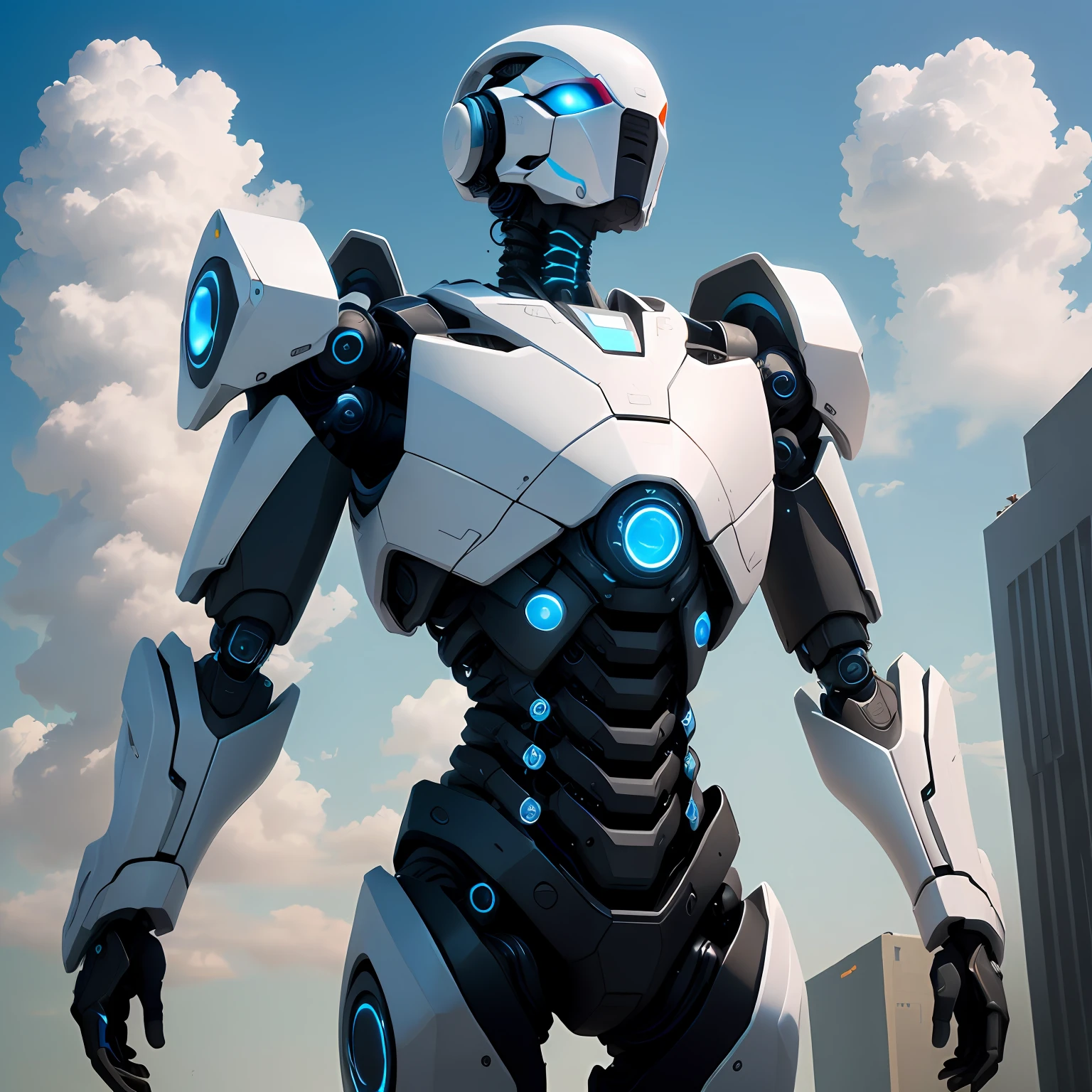 Cloud AI constructs humanoid lifeforms