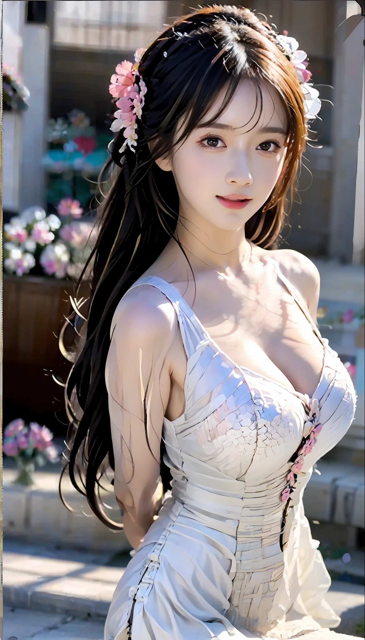 masterpiece, best quality, (realistic, photo-realistic:1.37), 8k, an extremely delicate and beautiful, amazing, finely detail, official art, absurdres, incredibly absurdres, huge filesize, ultra-detailed, extremely detailed, beautiful detailed girl, 1girl, (perfect female figure), full body, middle breasts,