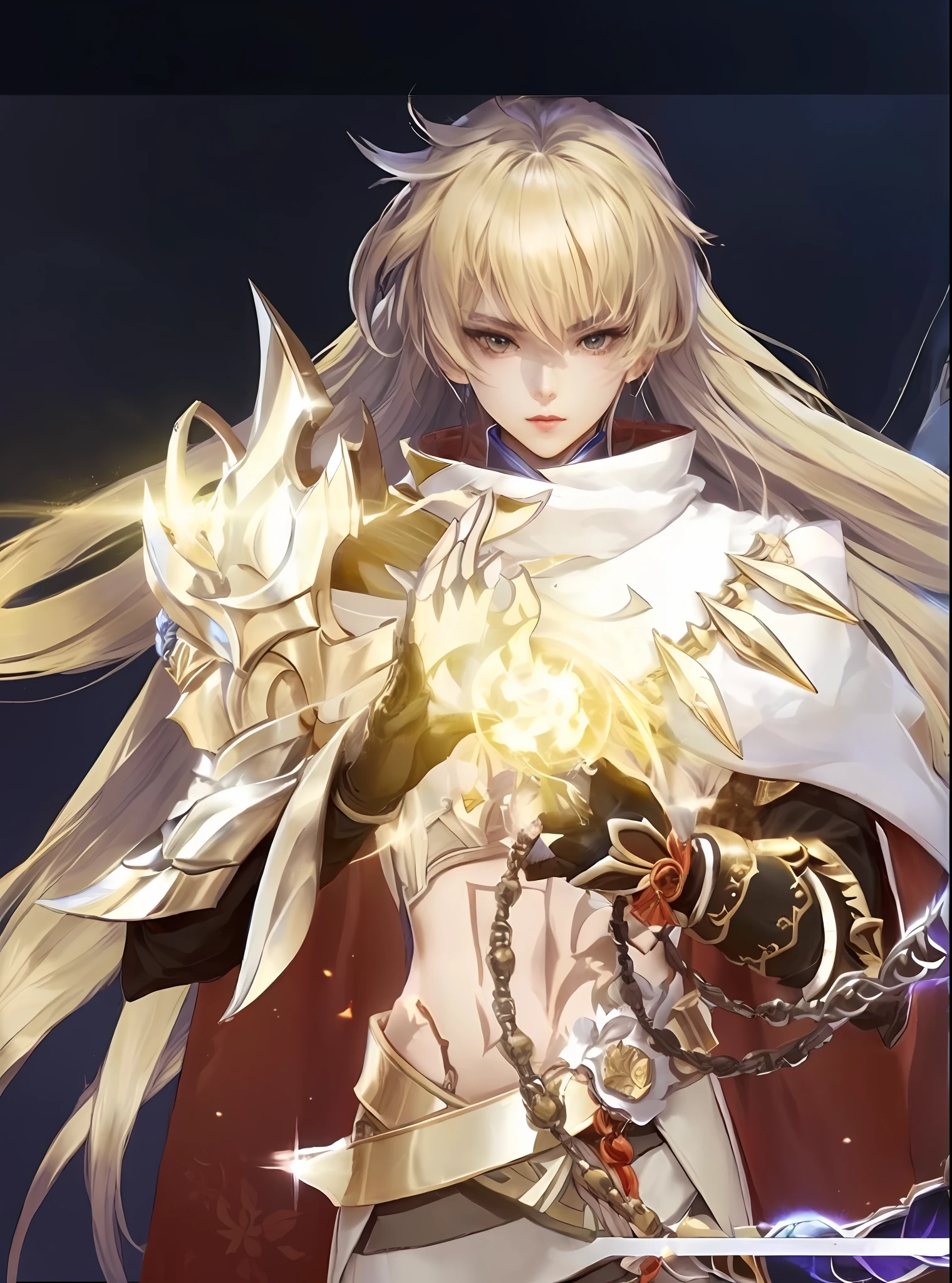 um close up de uma mulher segurando uma espada e uma espada, estilo Shadowverse, Personagem Genshin Impact, arte chave do anime, portrait knights of zodiac girl, Keqing de Genshin Impact, arte chave detalhada do anime, inspirado por Li Chevalier, Impacto de Ayaka Genshin, Genshin, Shadowverse, Zhongli, Genshin Impact
