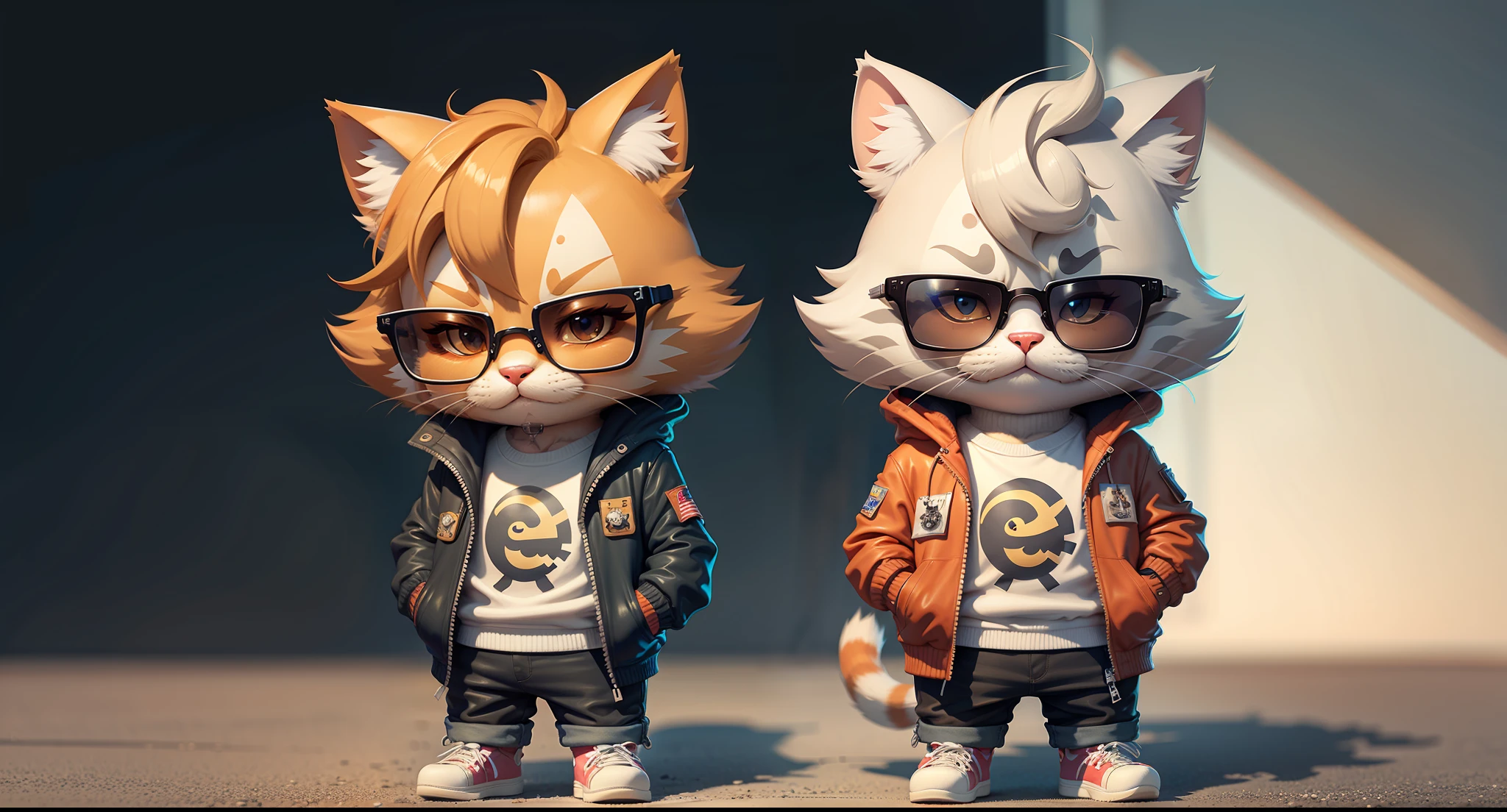 c4tt4stic, a cartoon cat wearing a jacket and sunglasses,