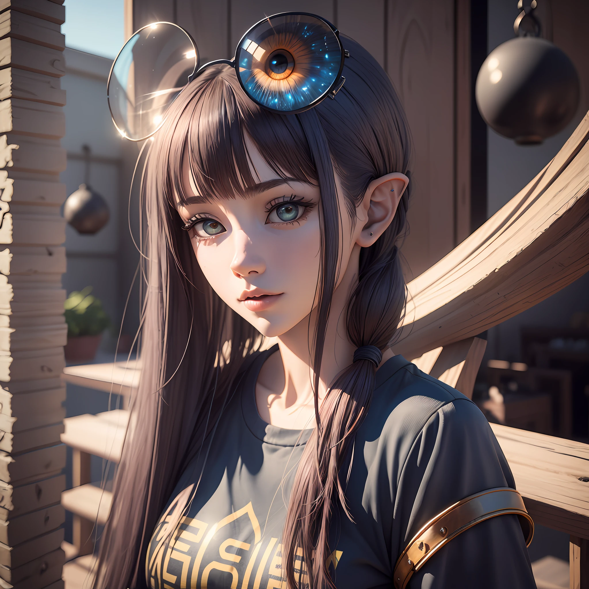 hinata hyuga, menina bonita, cabelo requintado, sapatos requintados, representation of the eyes, olhos brancos, cabelo requintado, cabelo azul, Elvish style, caixa cega popmart, textura de argila, pisando na terra, fundo preto e branco, natural  lightting, a maioria de boa qualidade, super detalhe, Arte 3D, c4d, renderizador OC, 3D-rendering, 8k